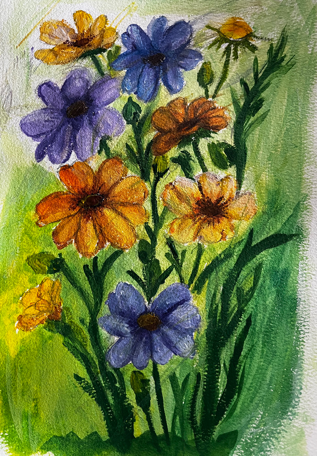 Available for Sale: wild flowers - watercolor/pastel