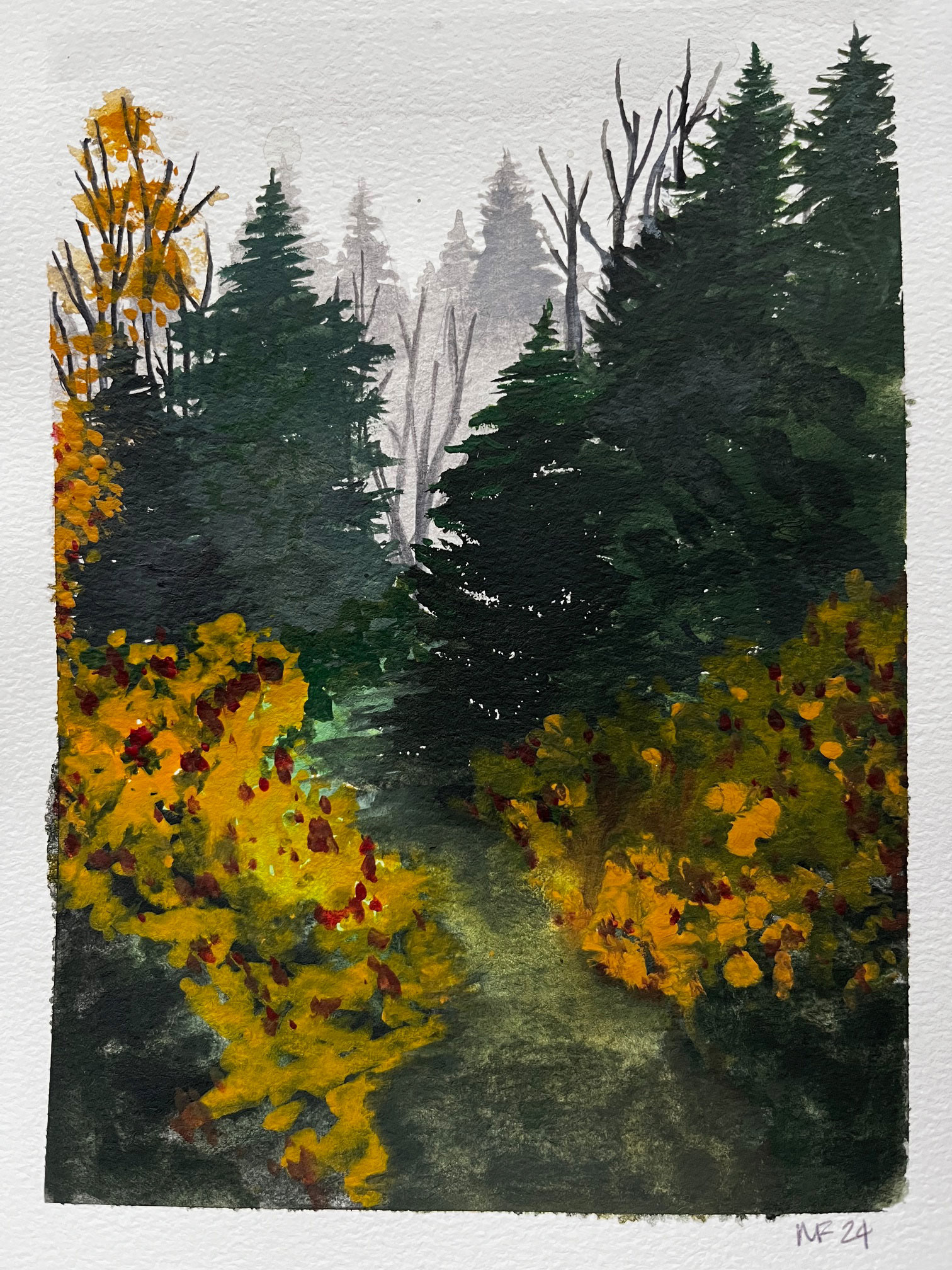 woods - watercolor-SOLD