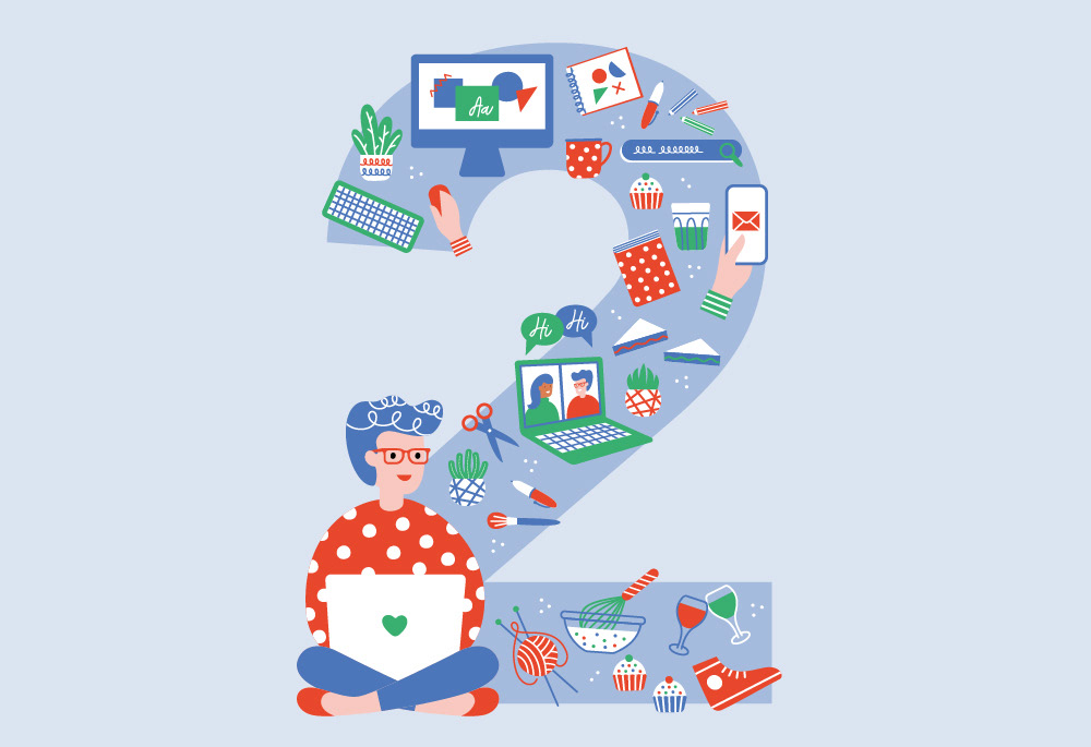 Illustration by Sharon Armstrong Creative celebrating 2nd year in business