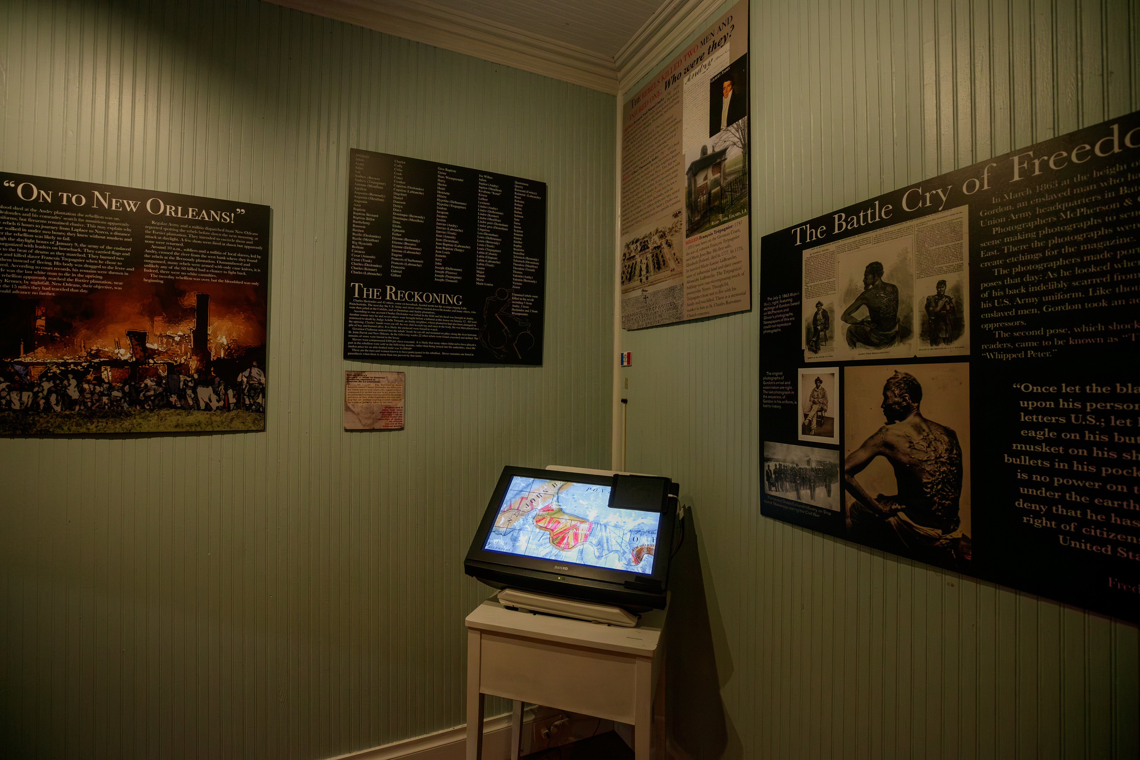 1811 rebellion room interpretive displays