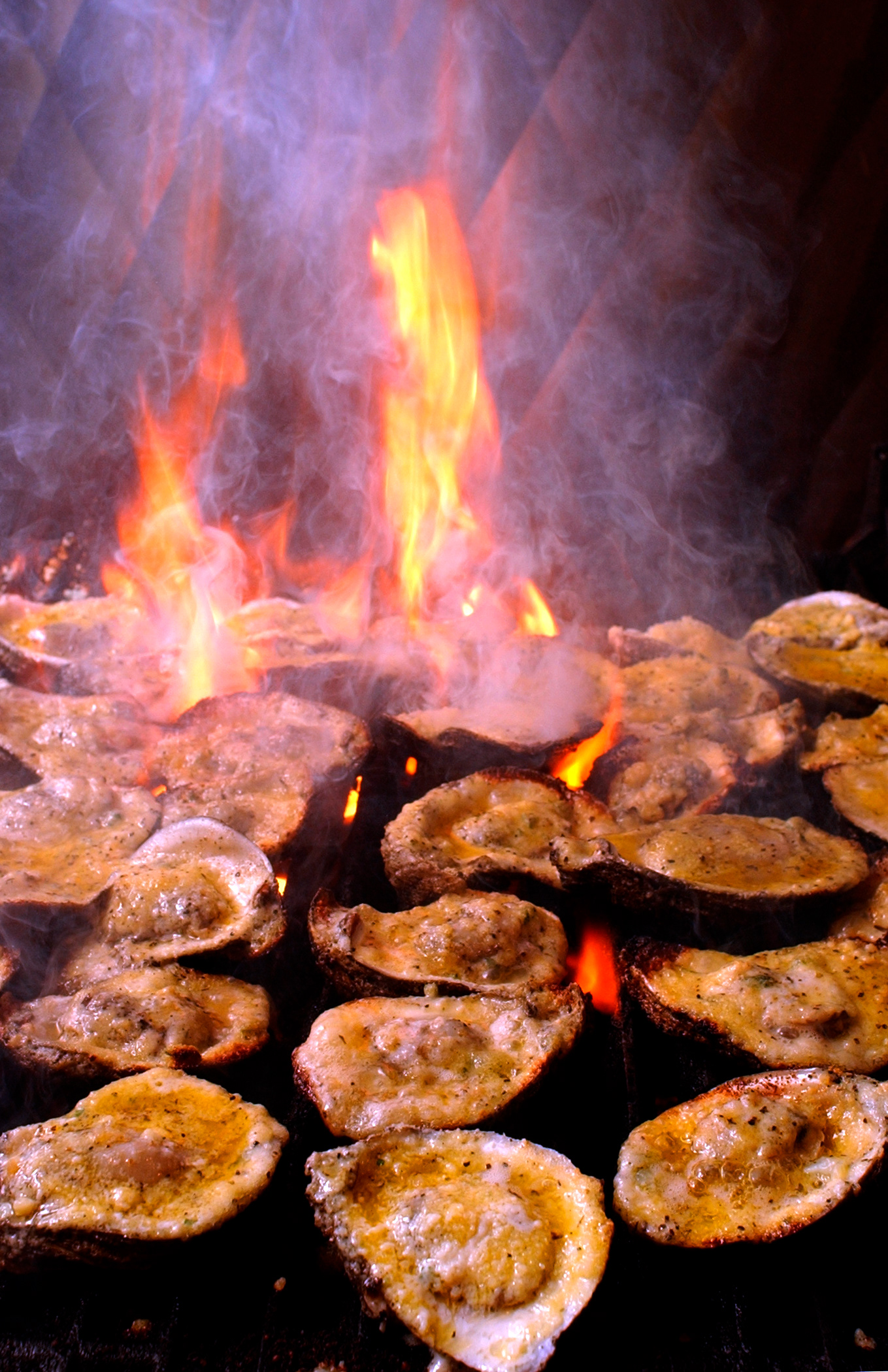 Charbroiled oysters at Drago's.