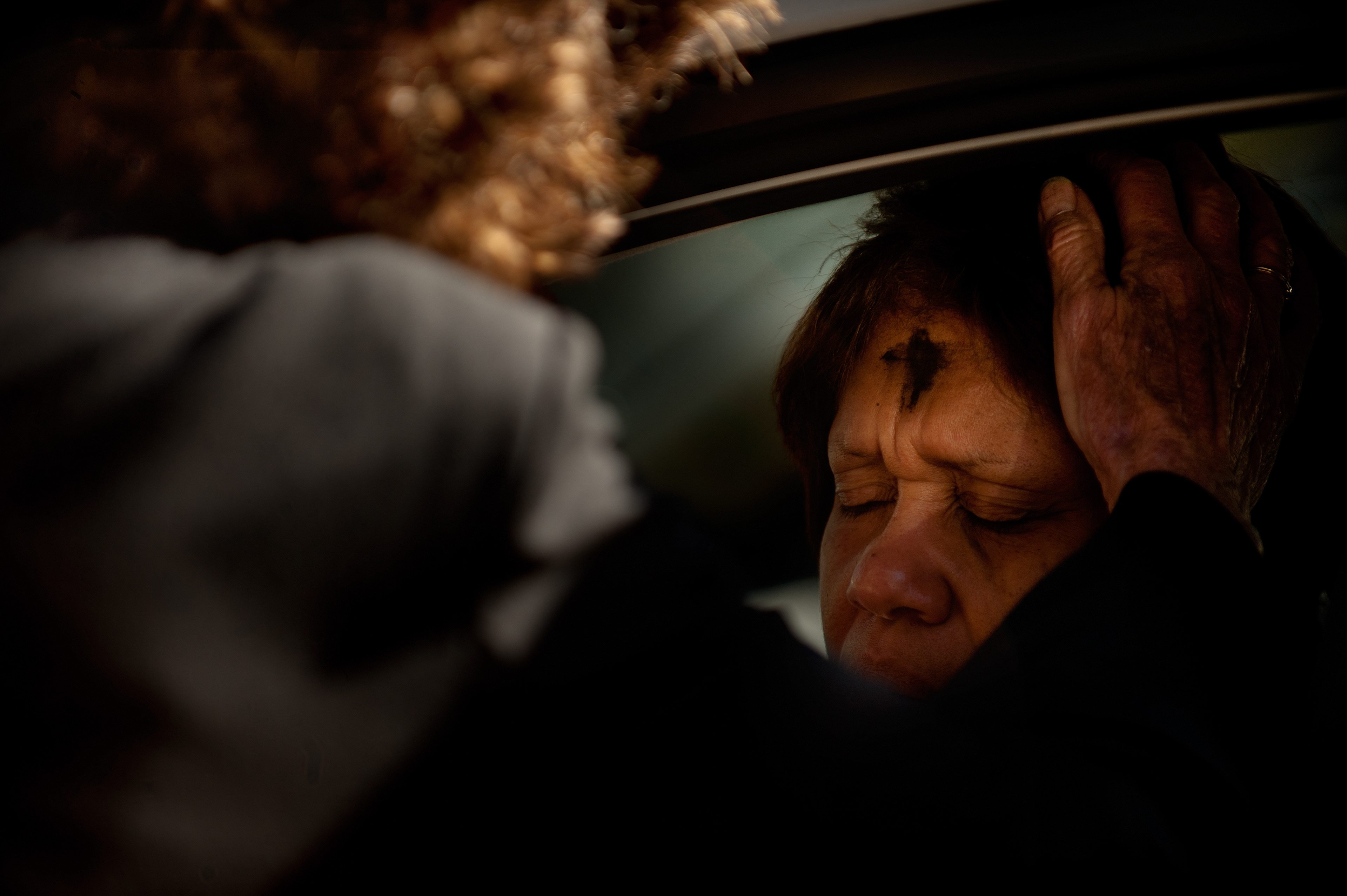 Ash Wednesday ashes drive-through.