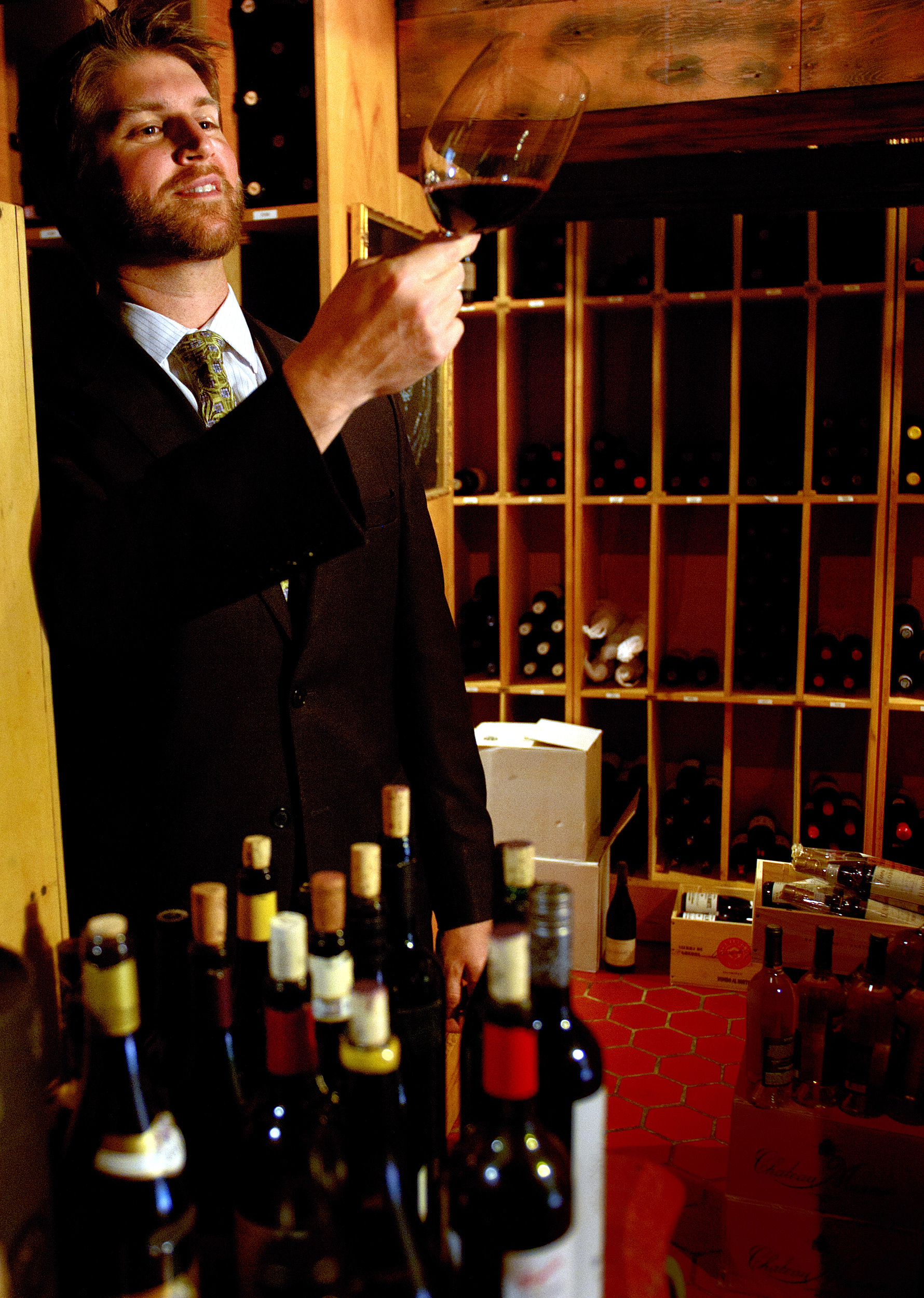Grill Room's sommelier John Mitchell .