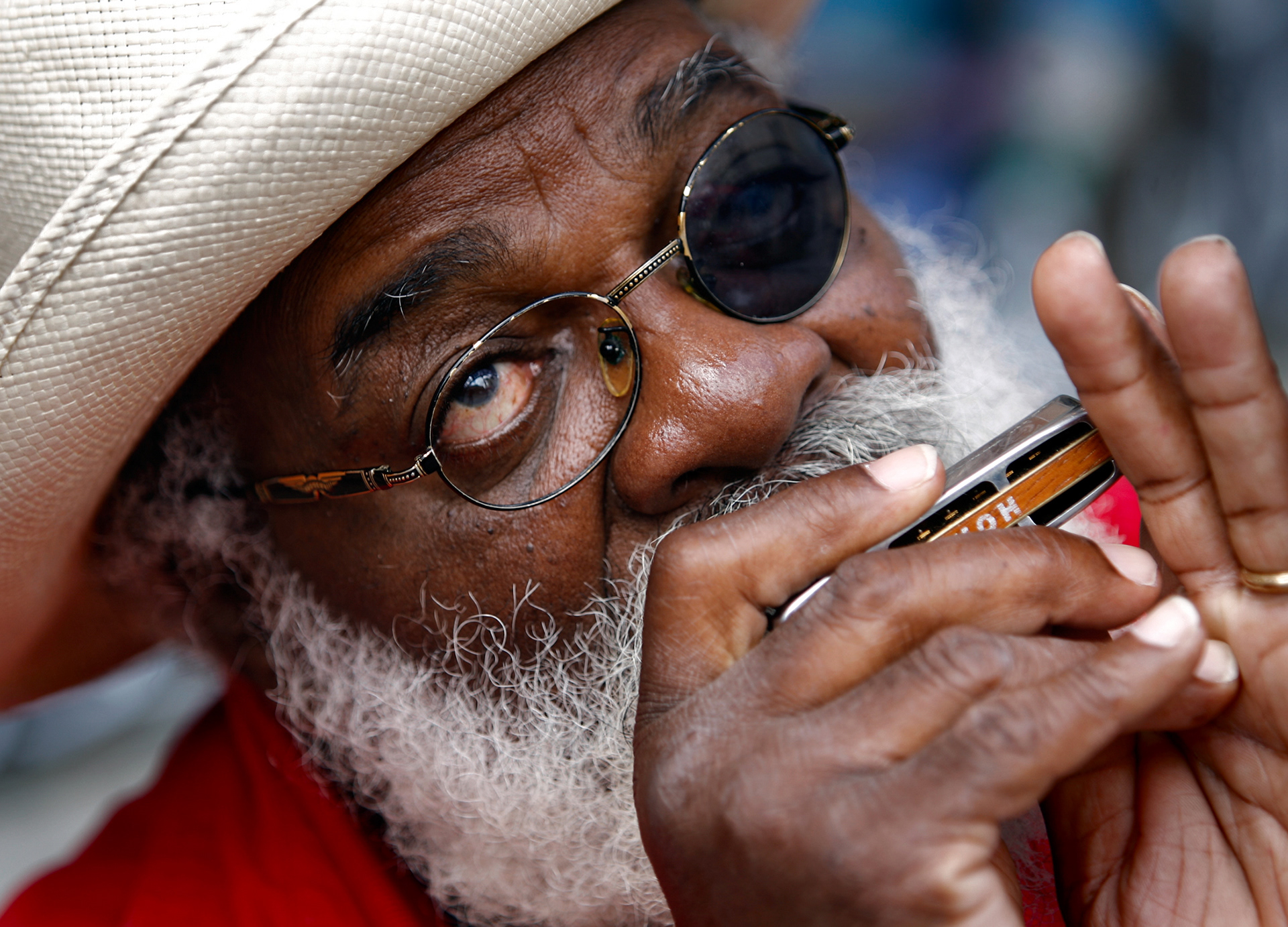 "Grandpa Elliott" Small performs at the corner of Toulouse and Royal streets in the French Quarter Thursday.
