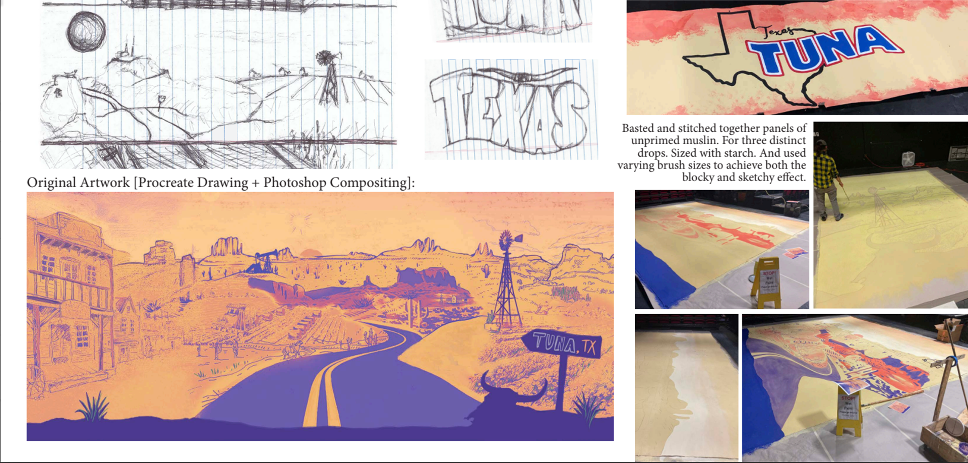 Backdrop Rendering and Scenic Painting - Greater Tuna
