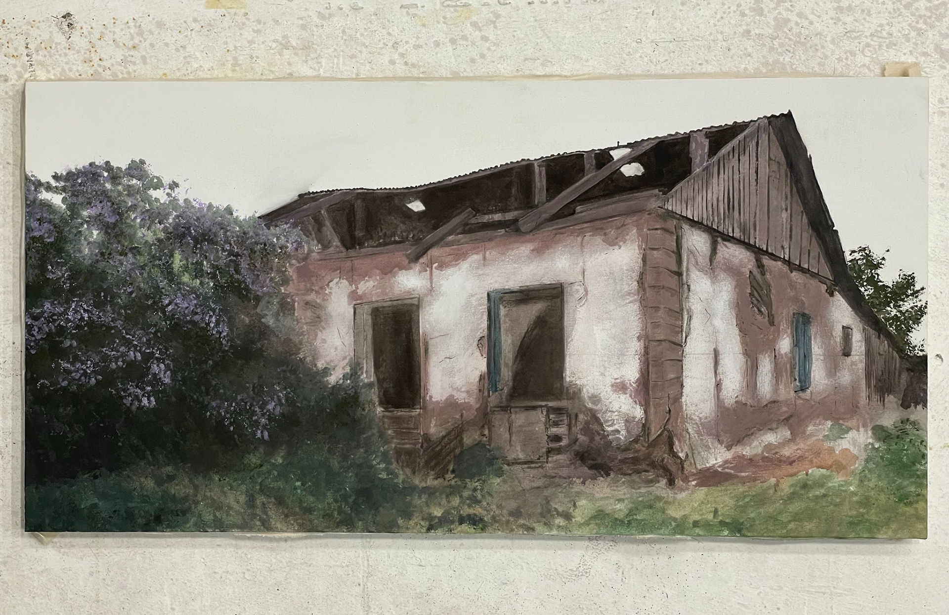 Abandoned House - Acrylic on Muslin