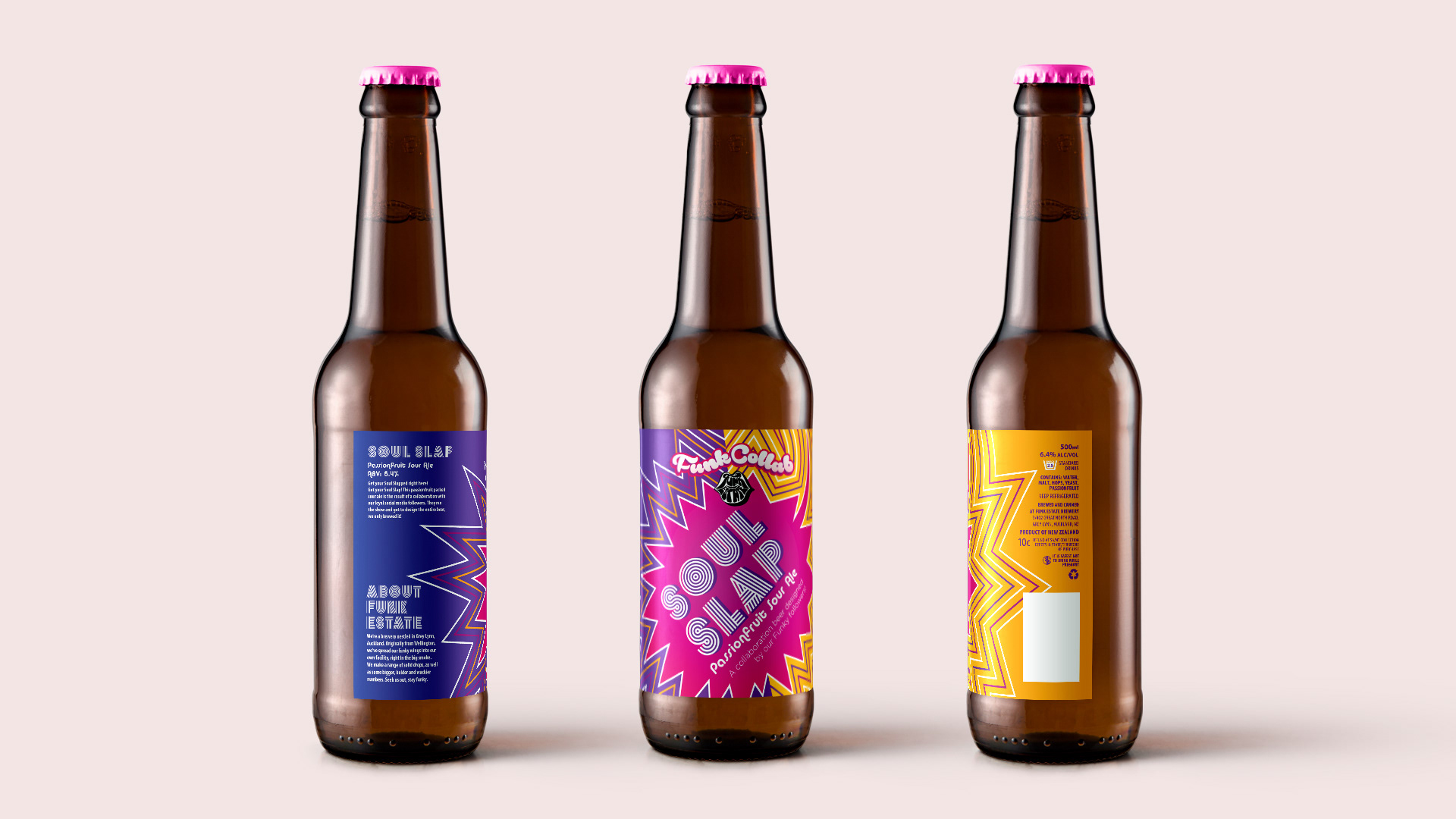 Soul Slap beer label on a glass bottle