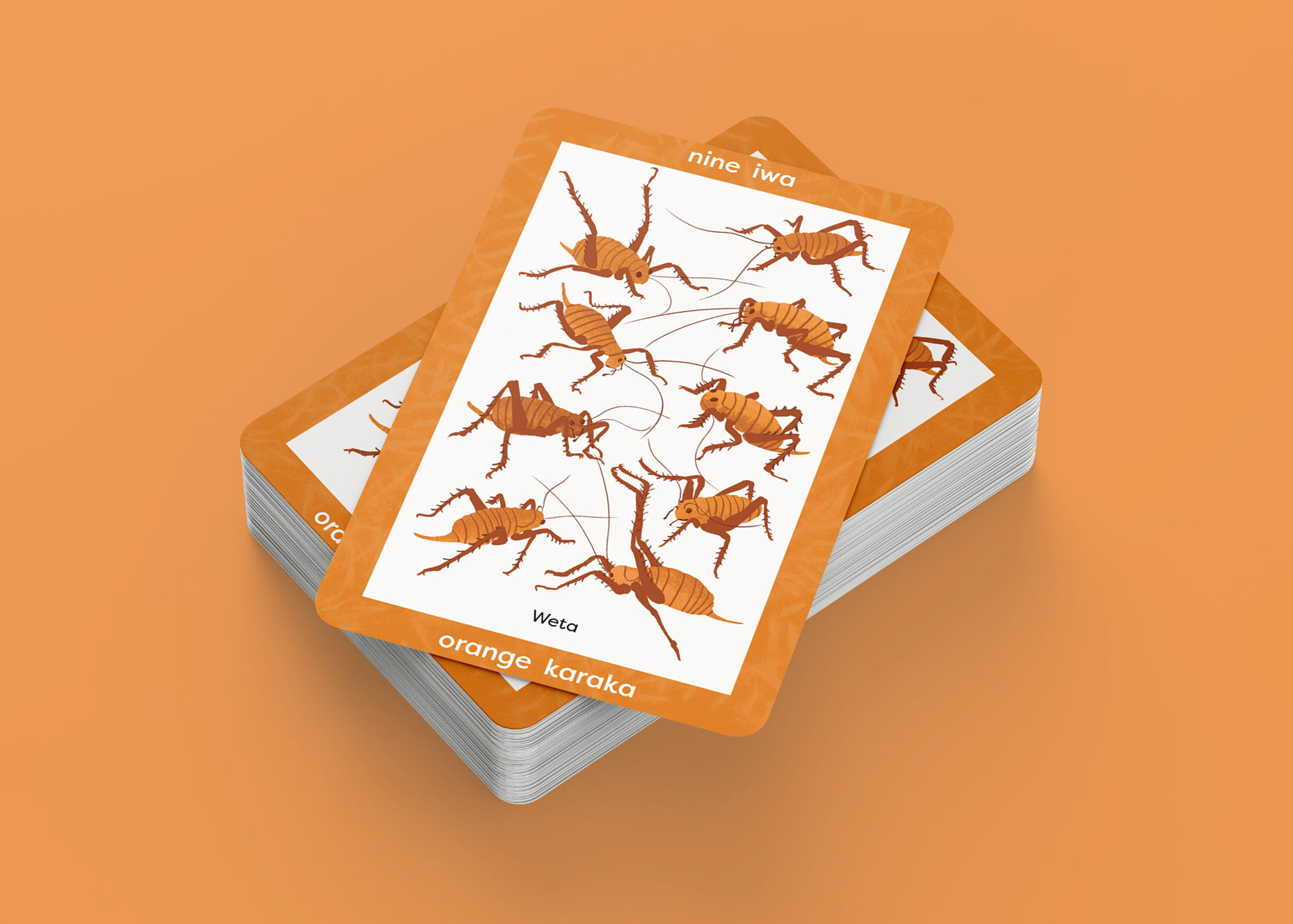 nine orange wetas