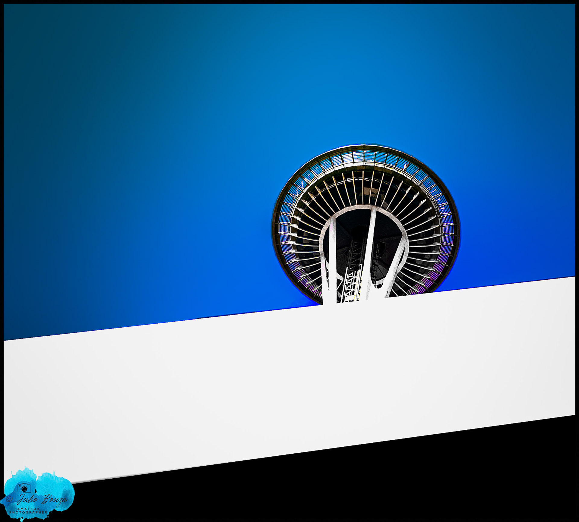 20240510 - Shot from below of the Seattle Space Needle in Seattle