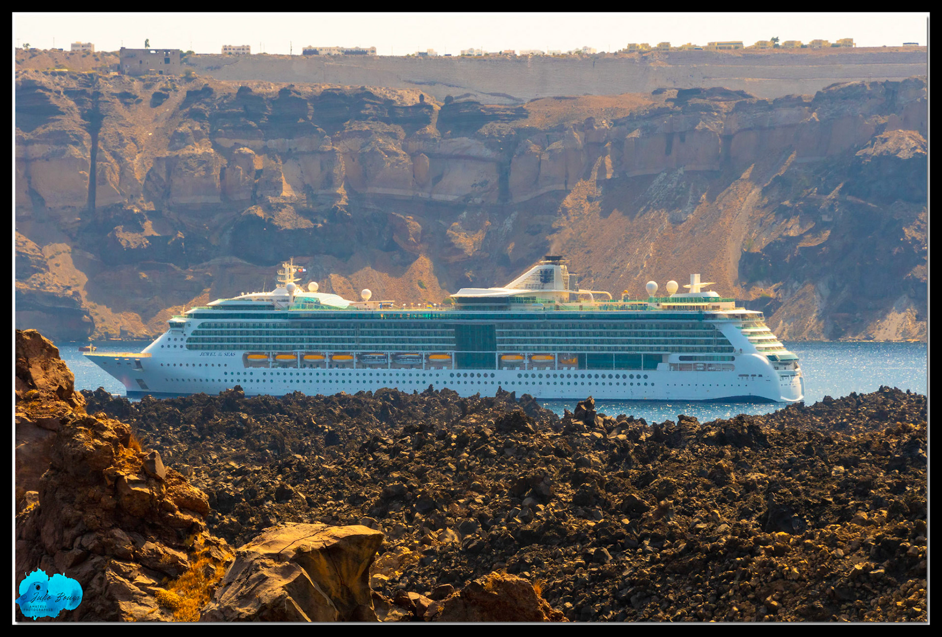 20210804 - Shot Of Royal Caribbean Cruise Line From Nea Kameni Island