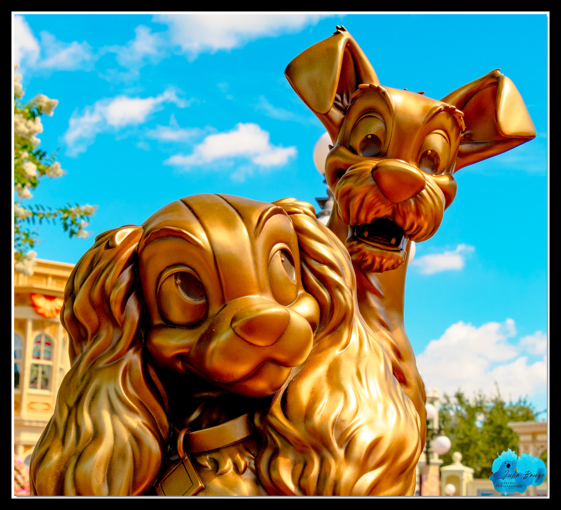 20210925 - Lady And The Tramp 50th Anniversary Statue At Magic Kingdom