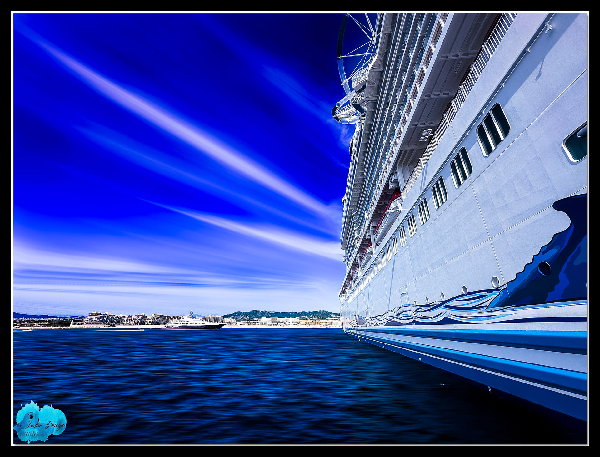 20231217 - Close Up Of Norweging and Luxury Yacht At Cabo Bay