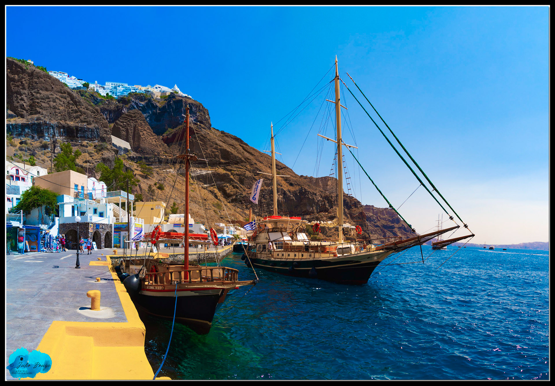 20210807 - Boats At Santorini Old Harbor