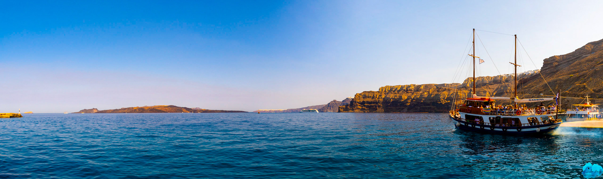 20210804 - Panoramic View At Athinios Ferry Port
