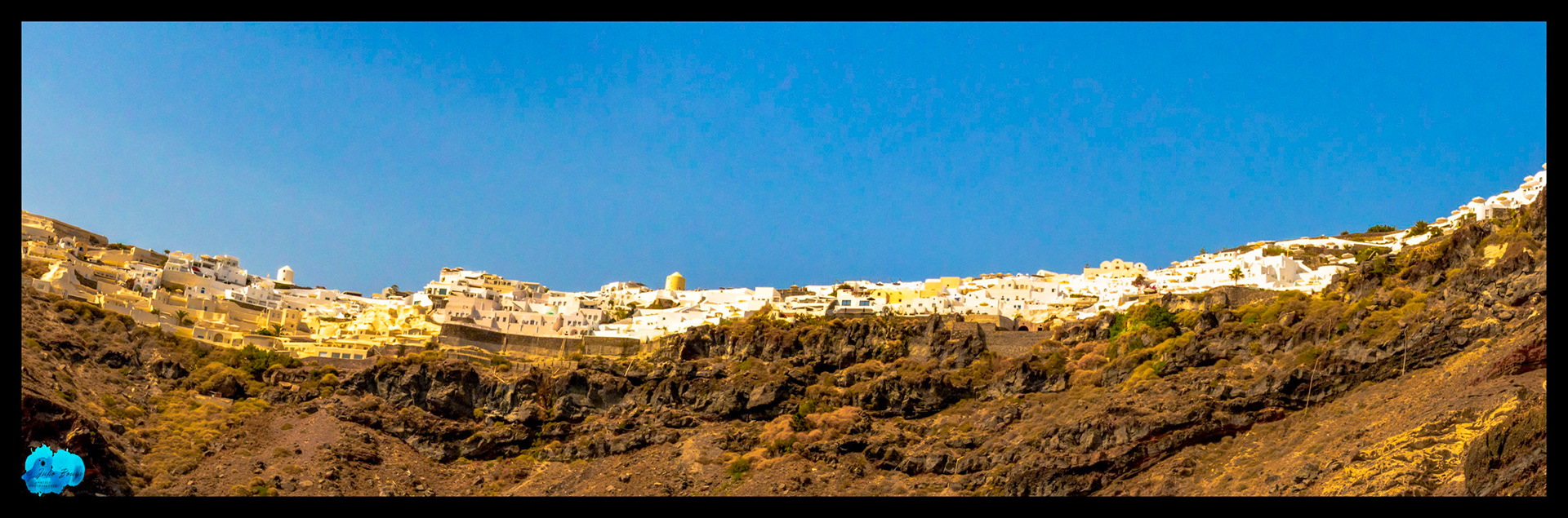 20210804 - Panoramic View Of Oia Village From The Boat