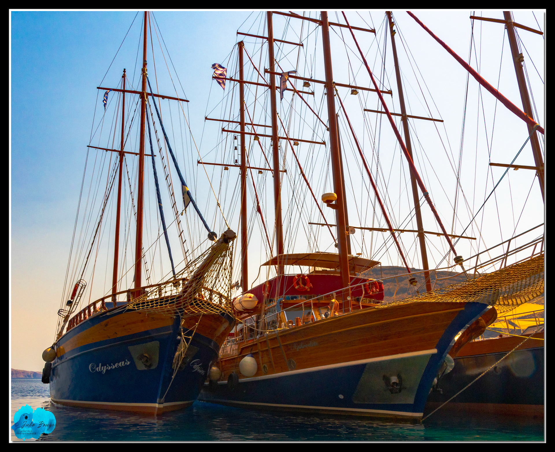 20210804 - Boats At Nea Kameni Island