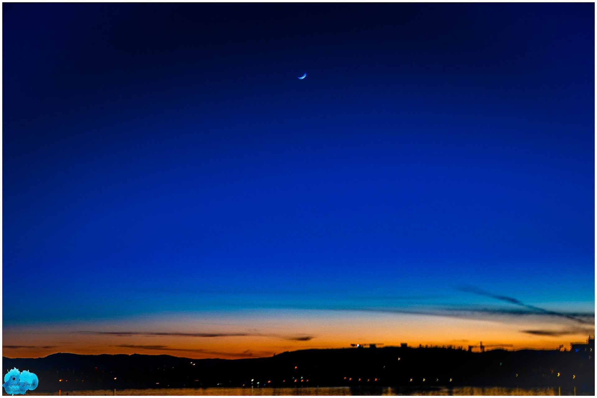 20240509 - Sunset With Moon Over James Bay at British Columbia, Canada