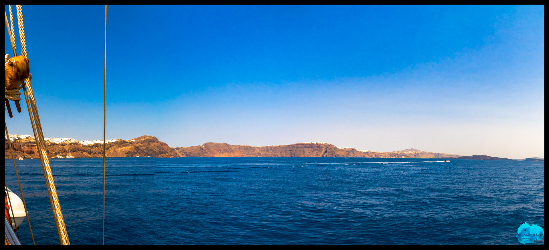 20210804 - Panoramic View Of Oia Village From The Boat
