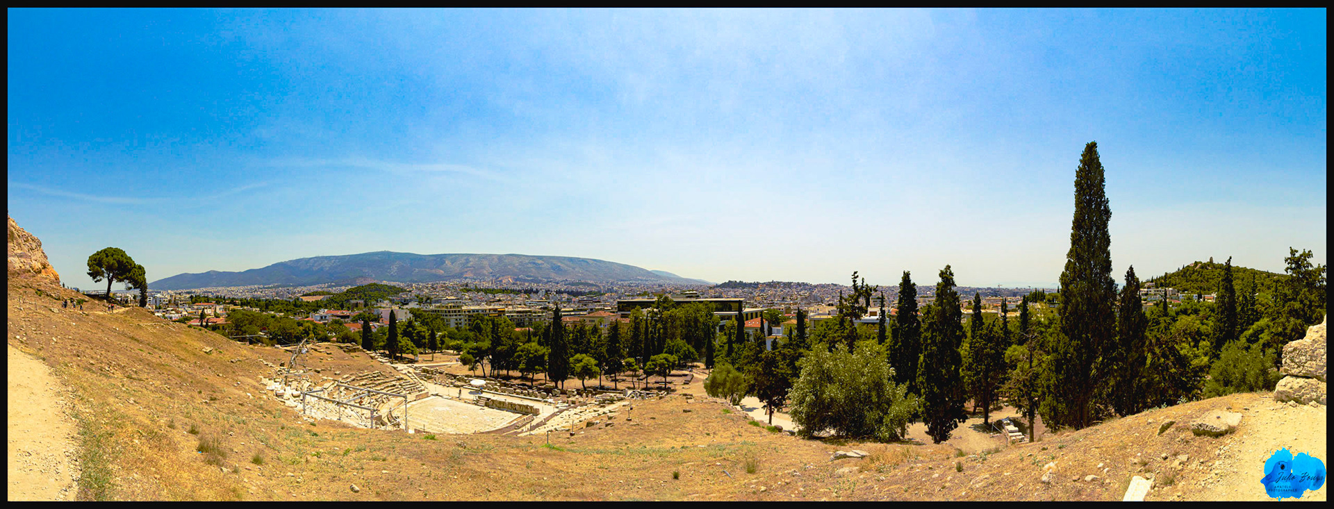 20210809 - Panoramic View Of Athens And The Theatre Of Dionysus At The Acropolis