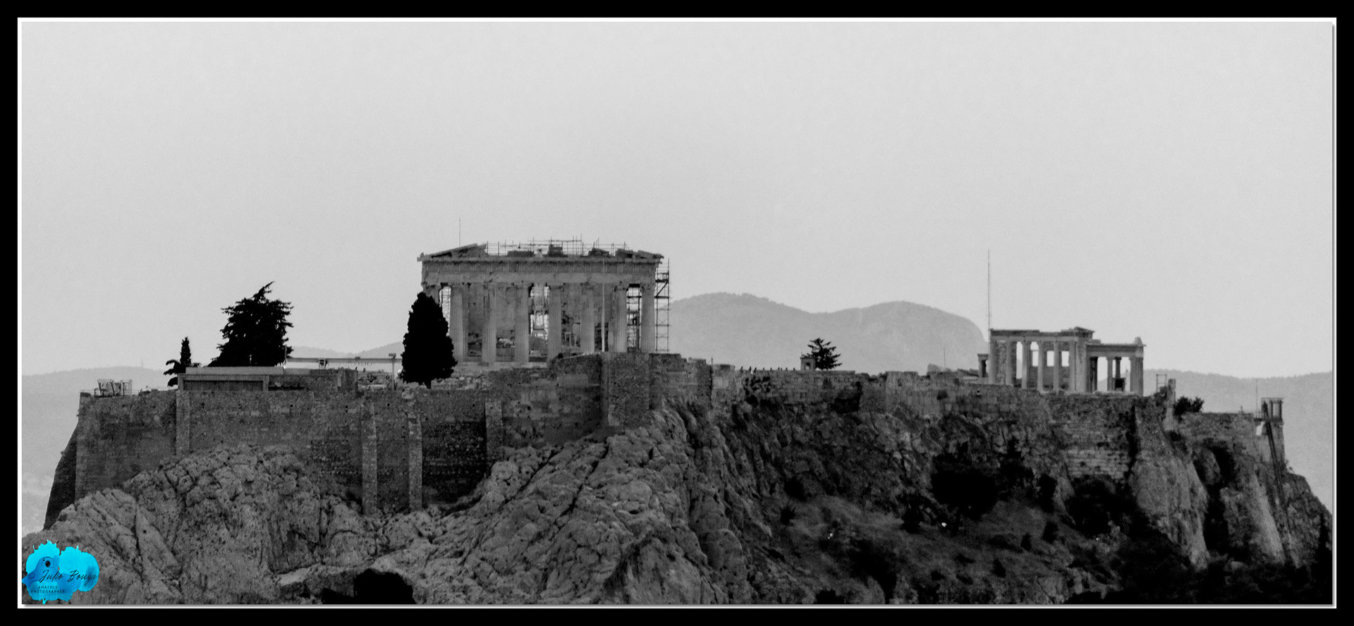 20210808 - B/W View Of The Acropolis In Athens