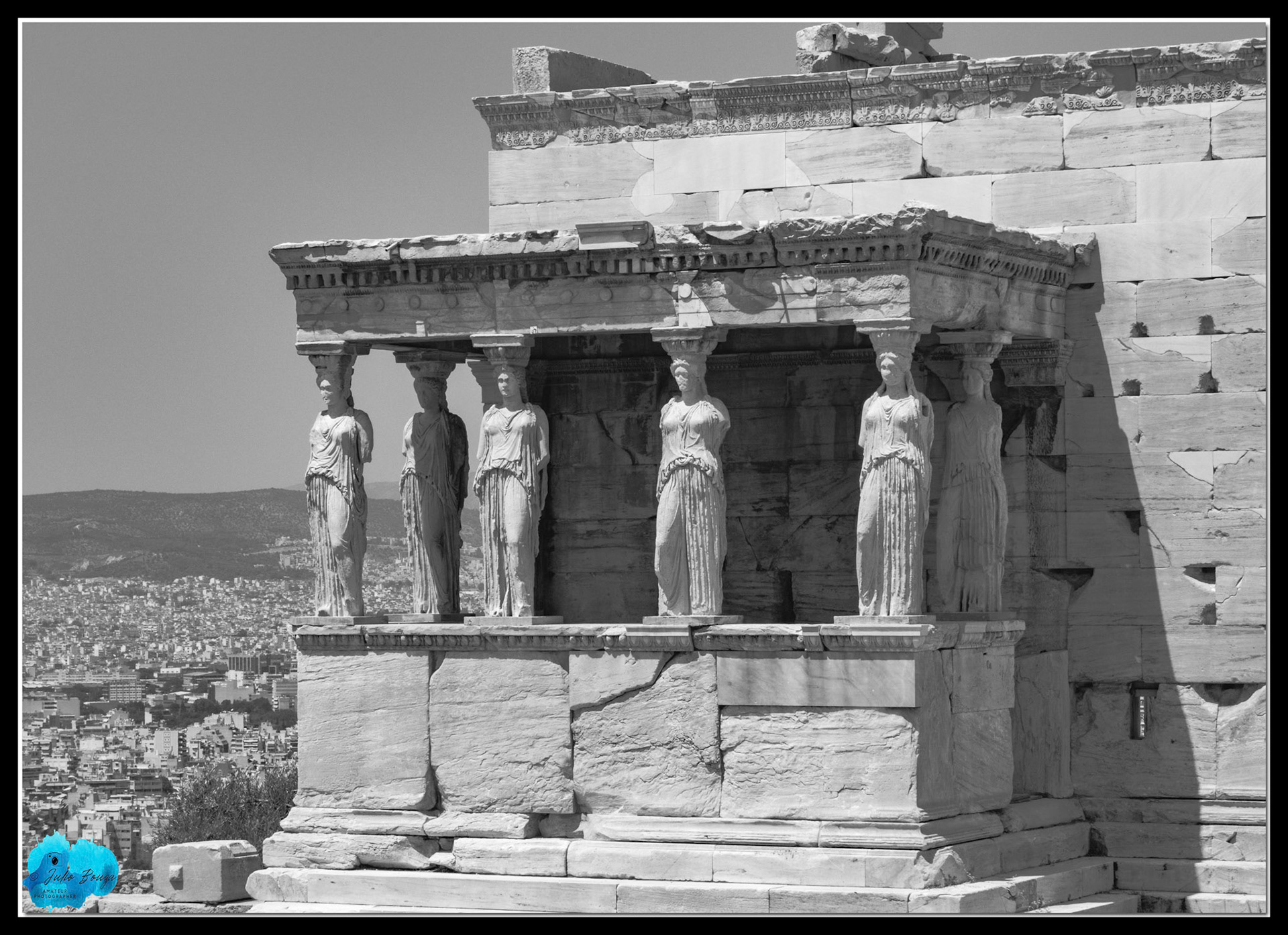 20210809 - B/W Closeup Of The Pandroseion At The Acropollis
