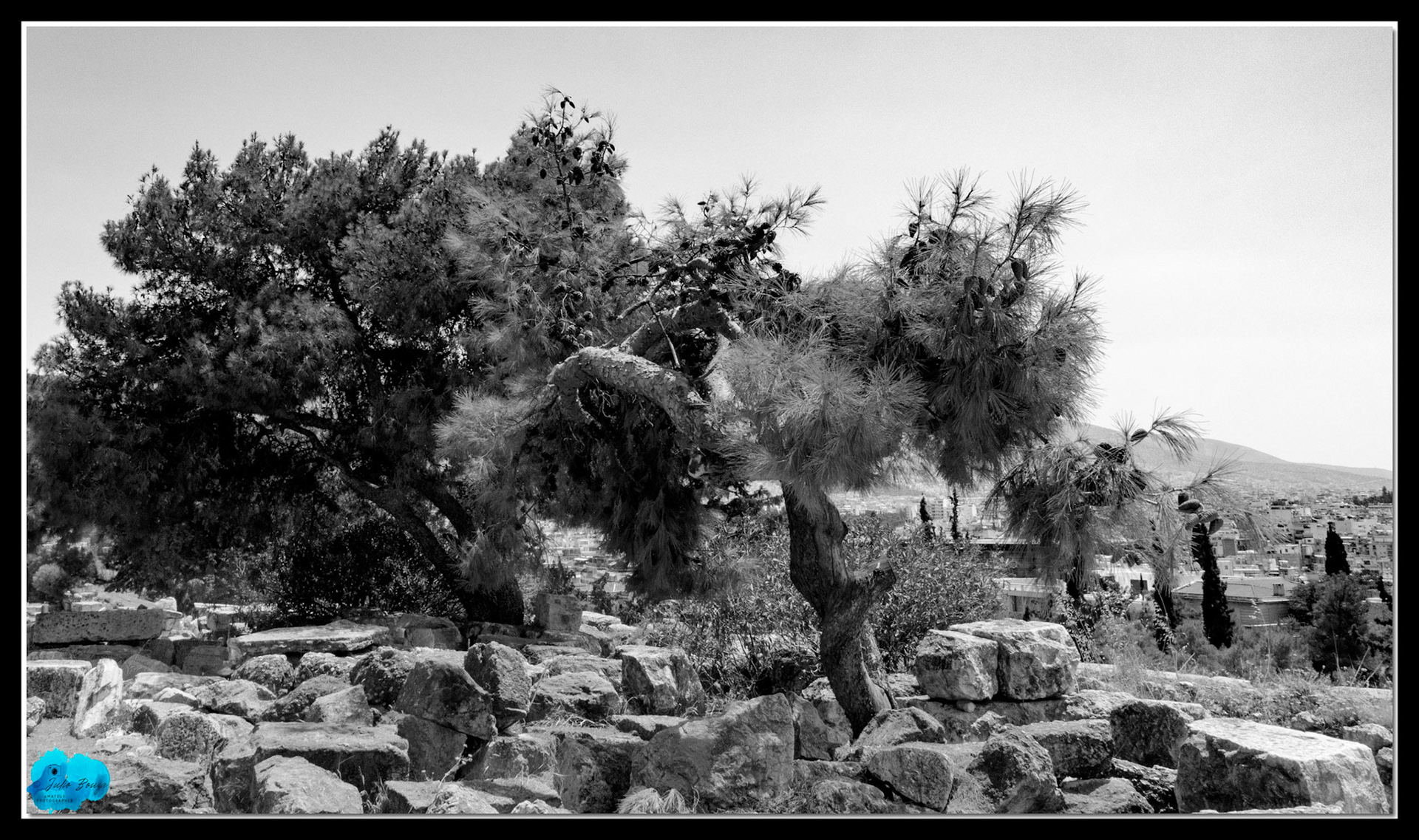 20210809 - B/W Landscape At The Acropolis