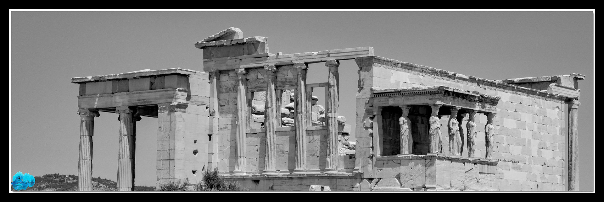 20210809 - B/W Closeup Of The Side Of The Acropollis