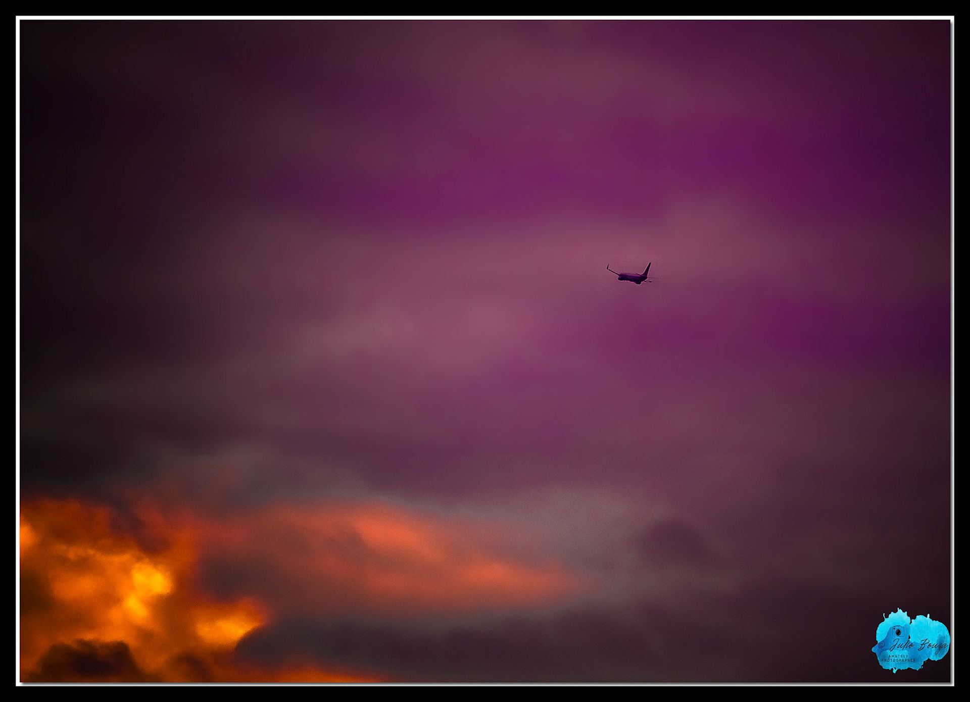 20221218 - Colorful Sunset With Airplane