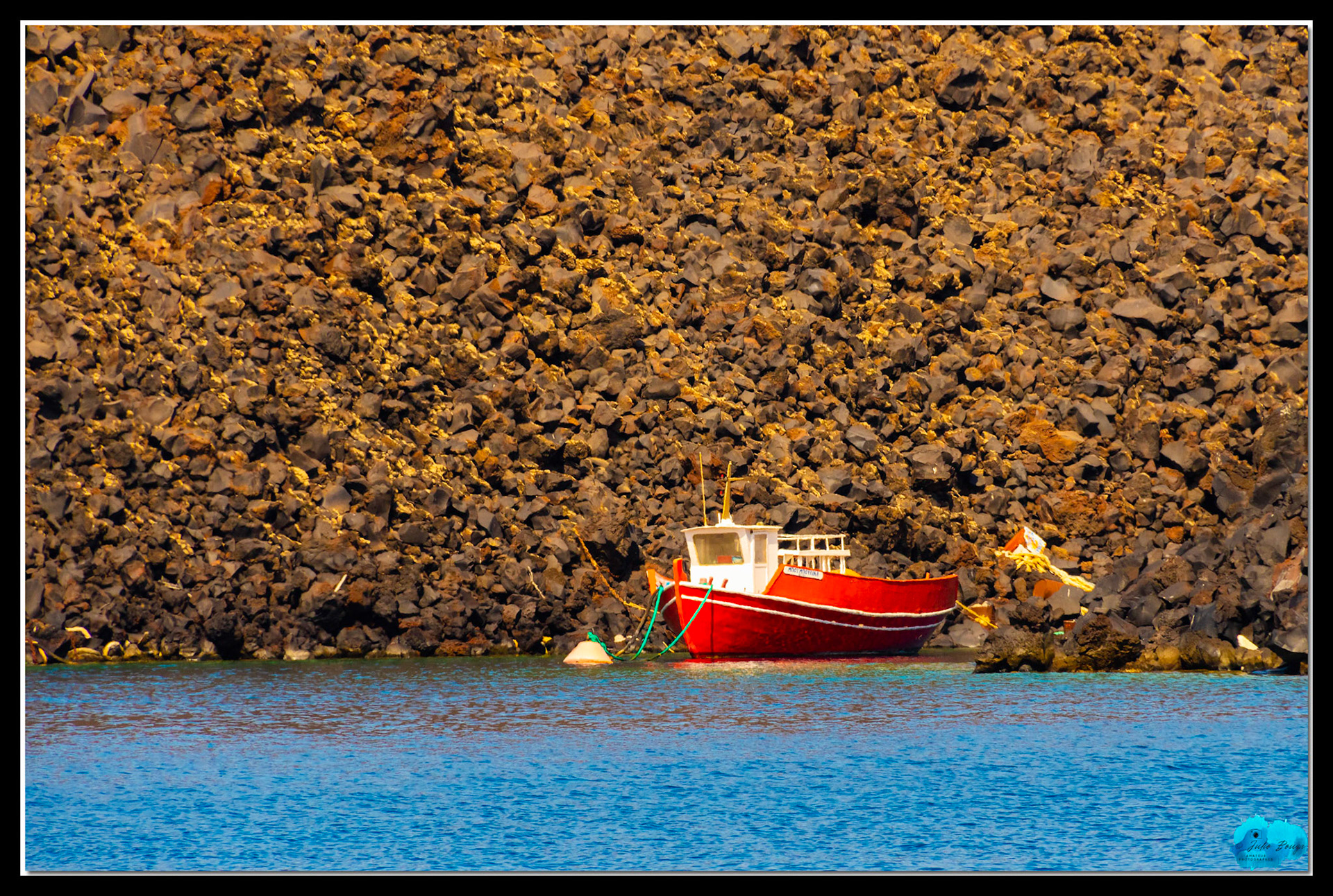 20210804 - Boat At Nea Kameni Island