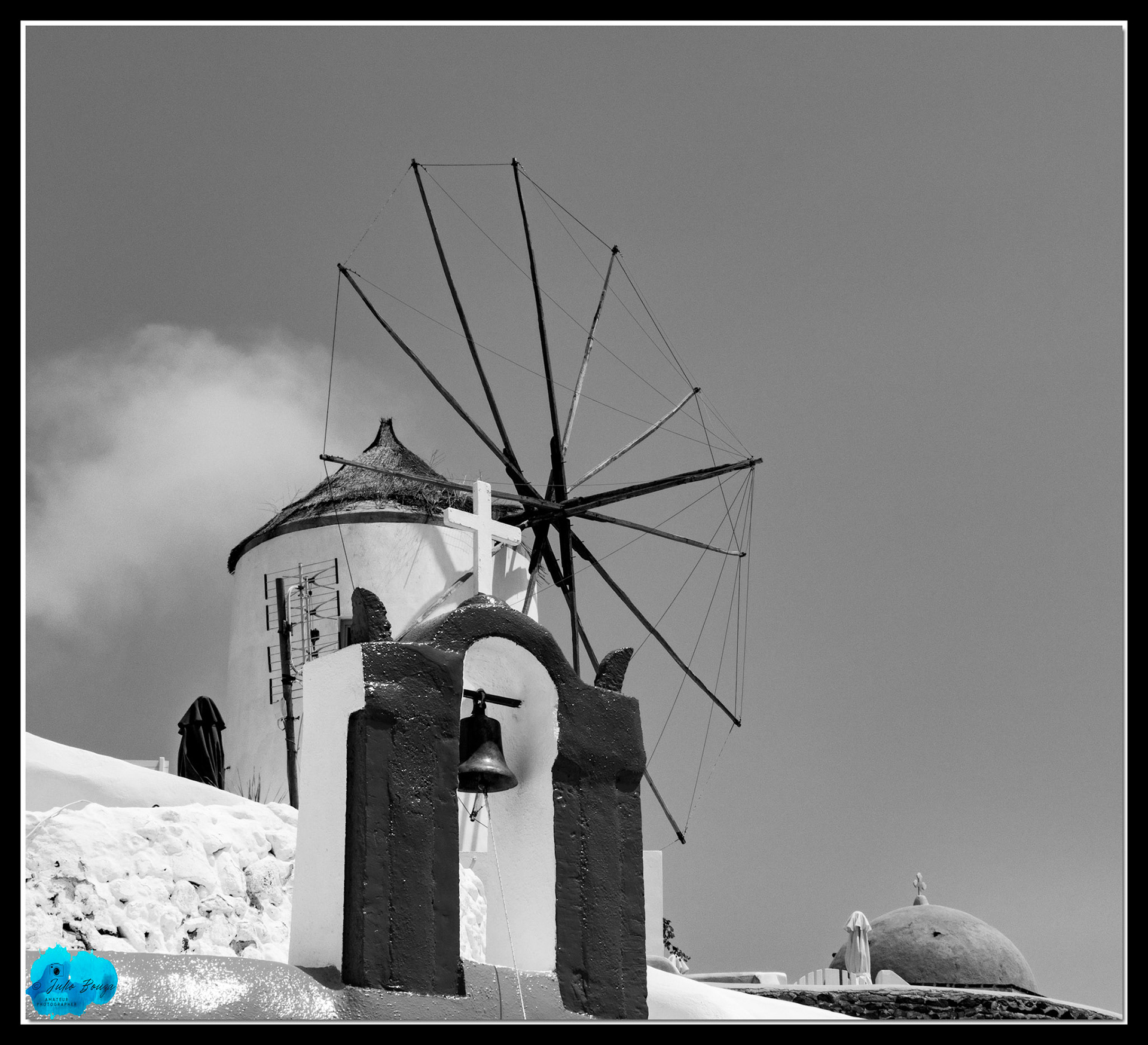 20210806 - B/W View Of Charisma Suites At Oia Village In Santorini