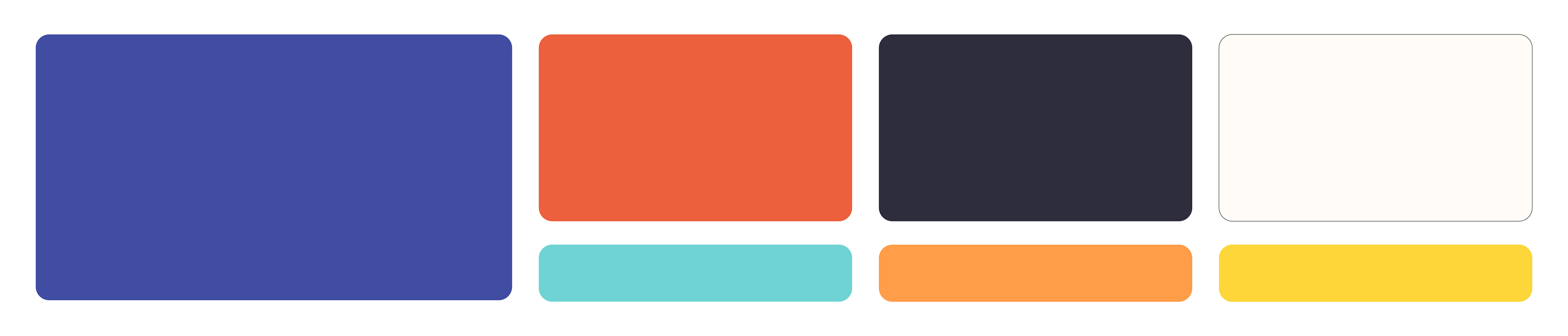 Color palette blocks of bici app