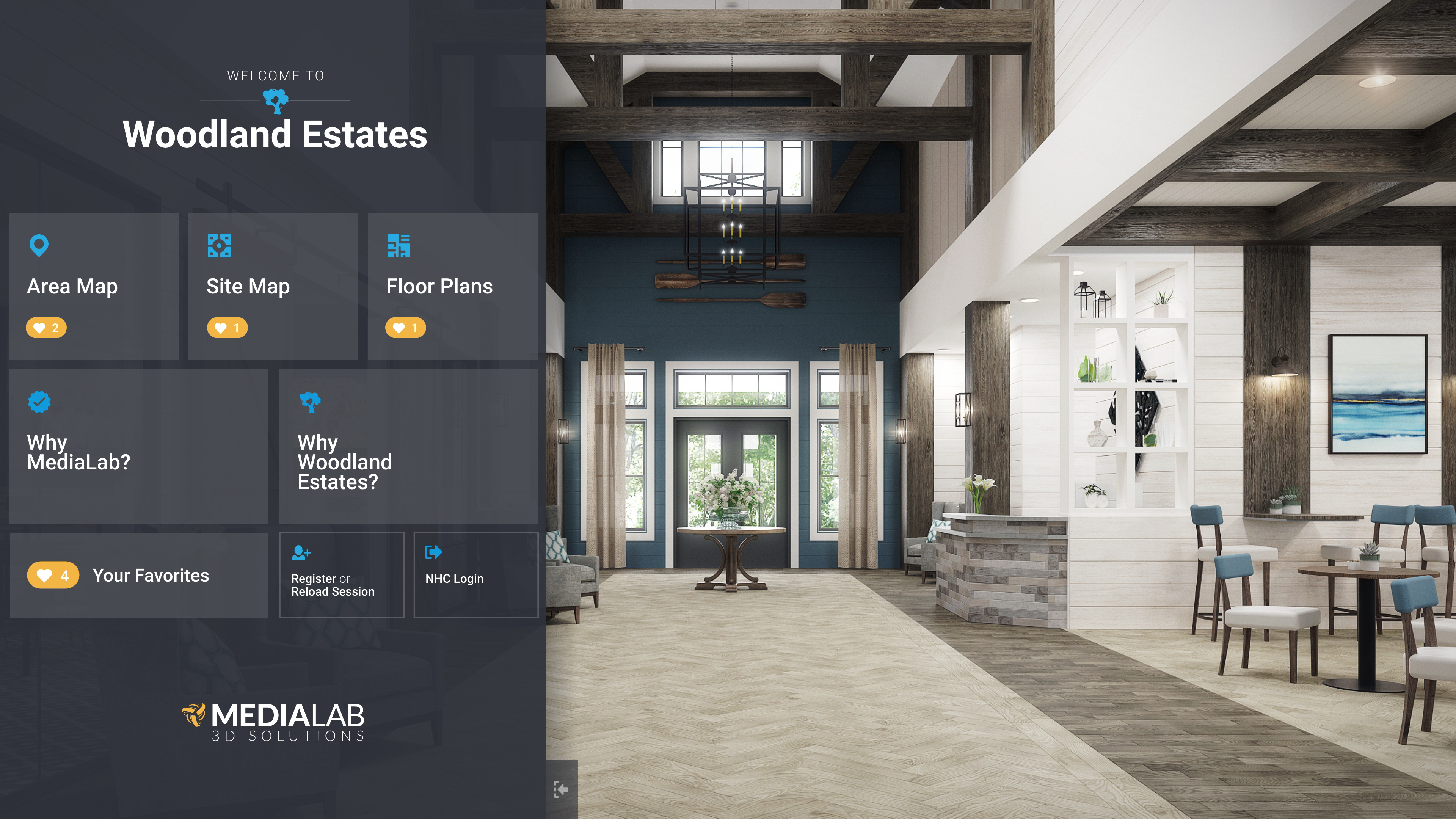 Default Home with Menu & Favorites