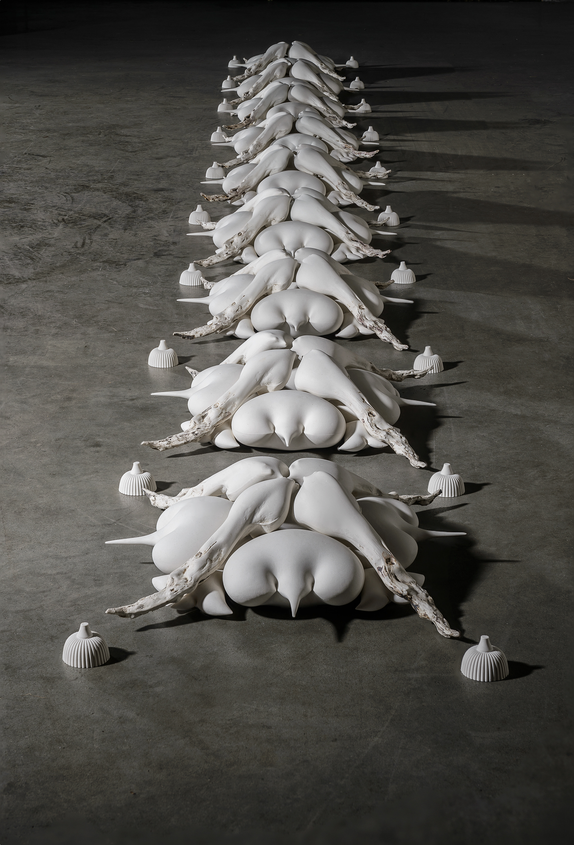 There's nothing wrong with walking on roses - 2012 - porcelain oxides - 440 x 46 x 14 - photo Eric Smeets