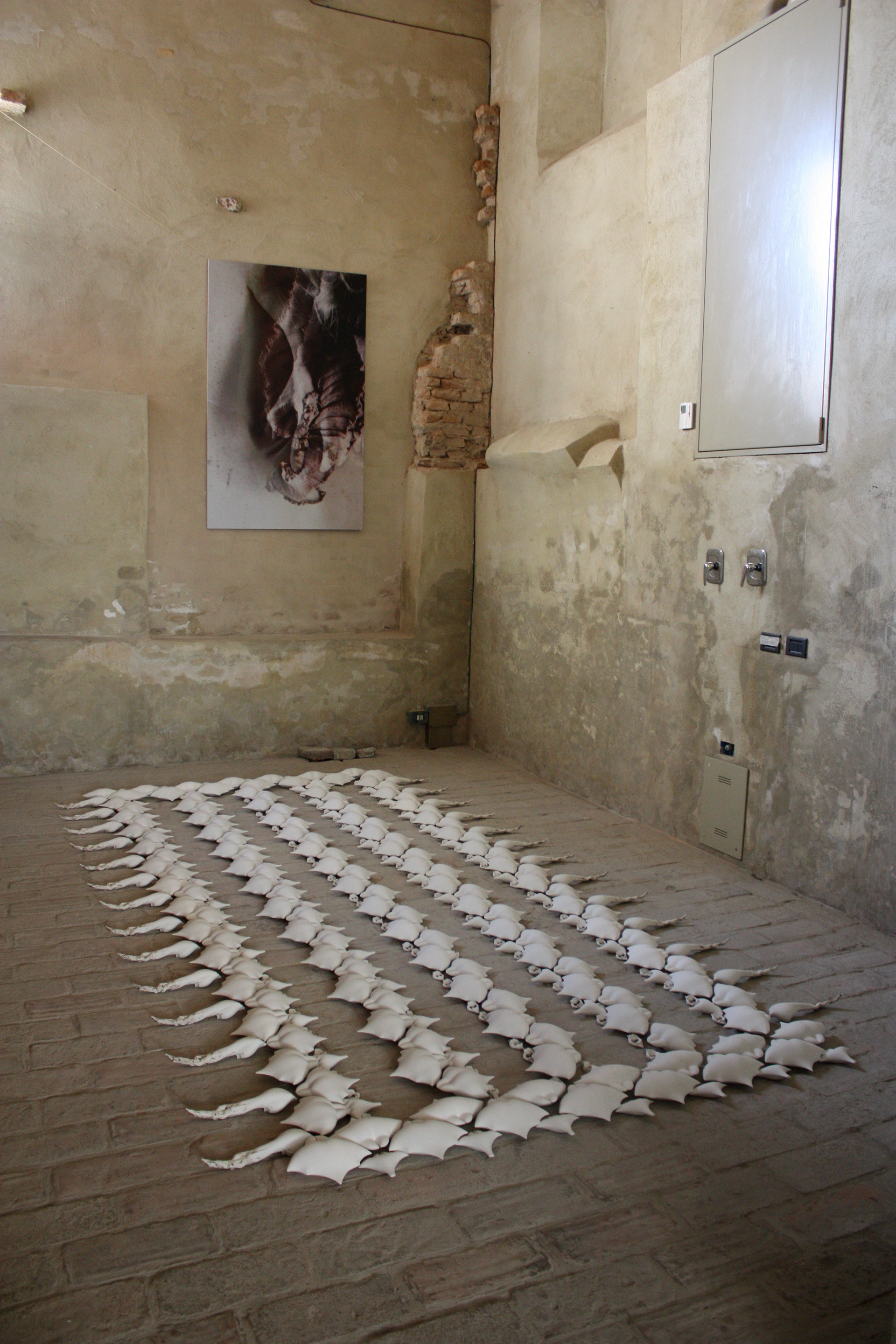 Il Tapeto - 2012 - porcelain oxides - 445 x 200 x 5,5 - installation view