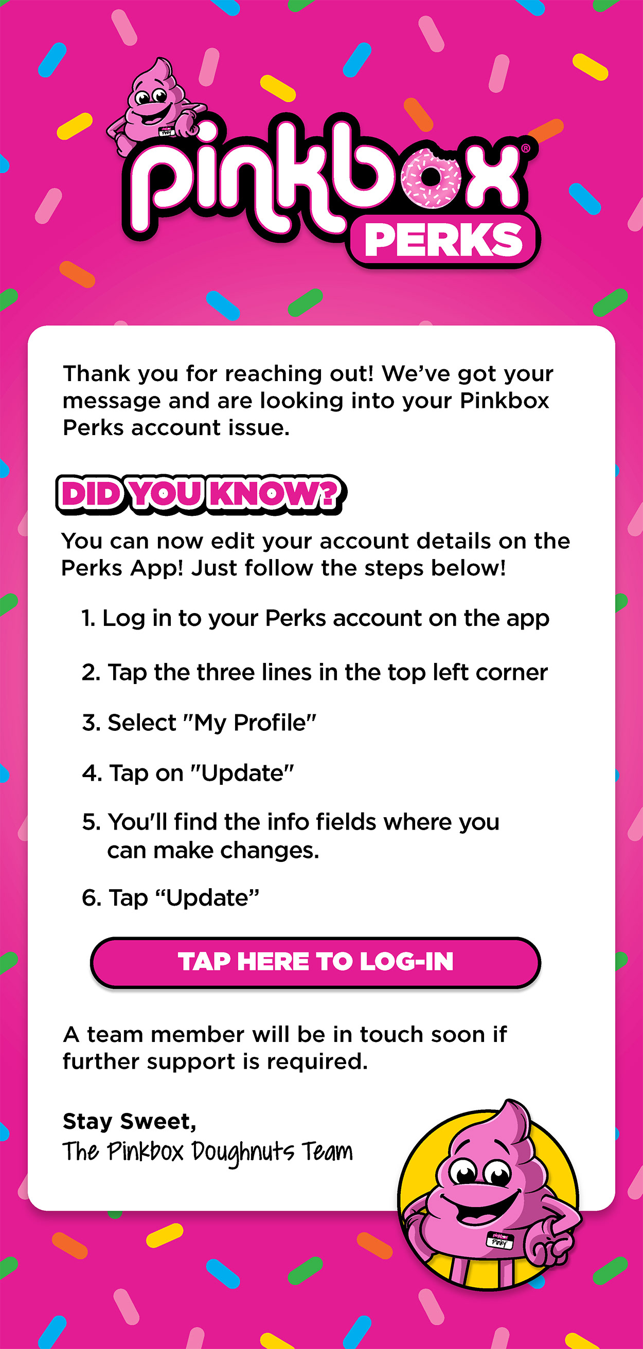 Perks Email | Customer Response