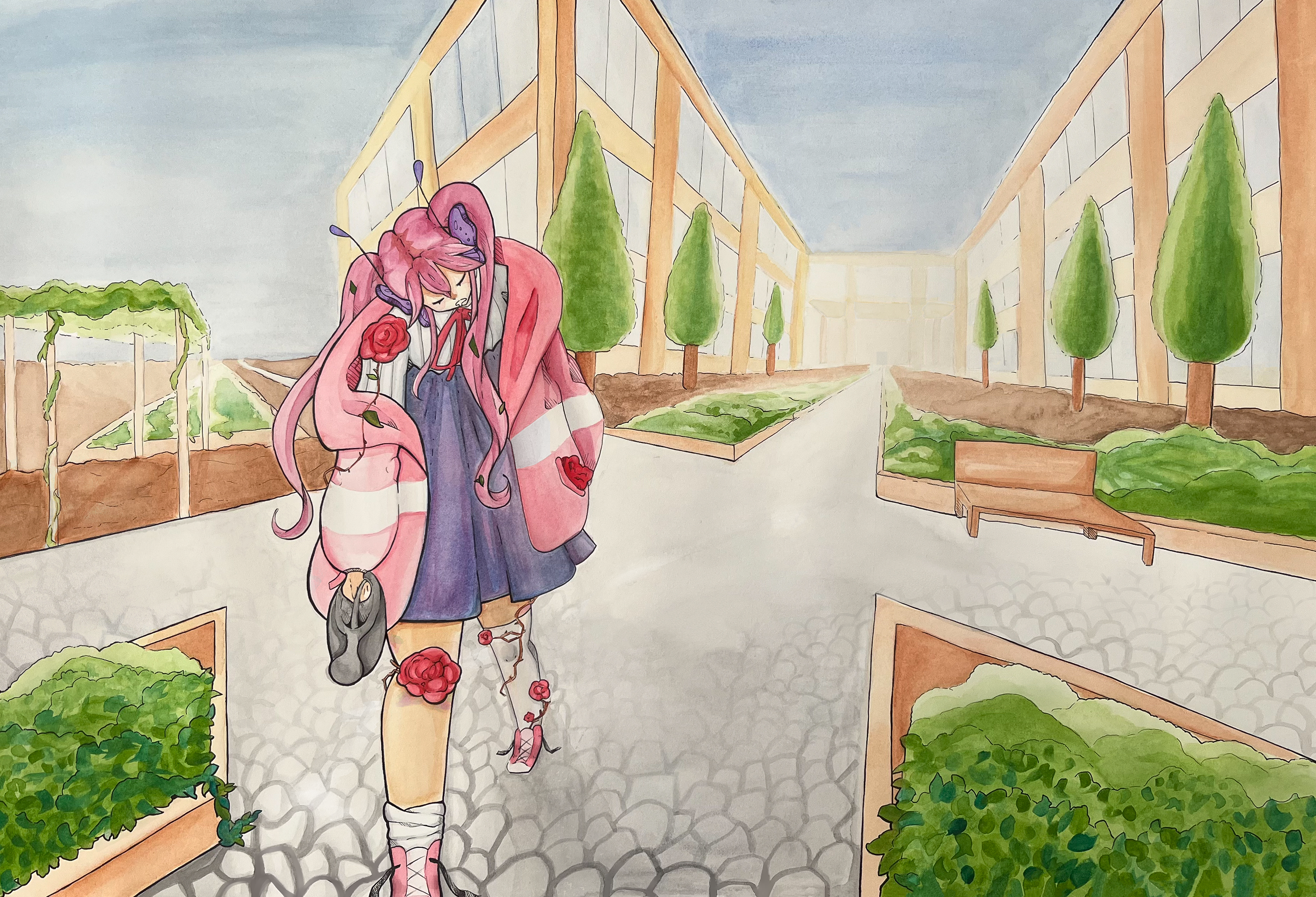 Character + Scenery Illustration