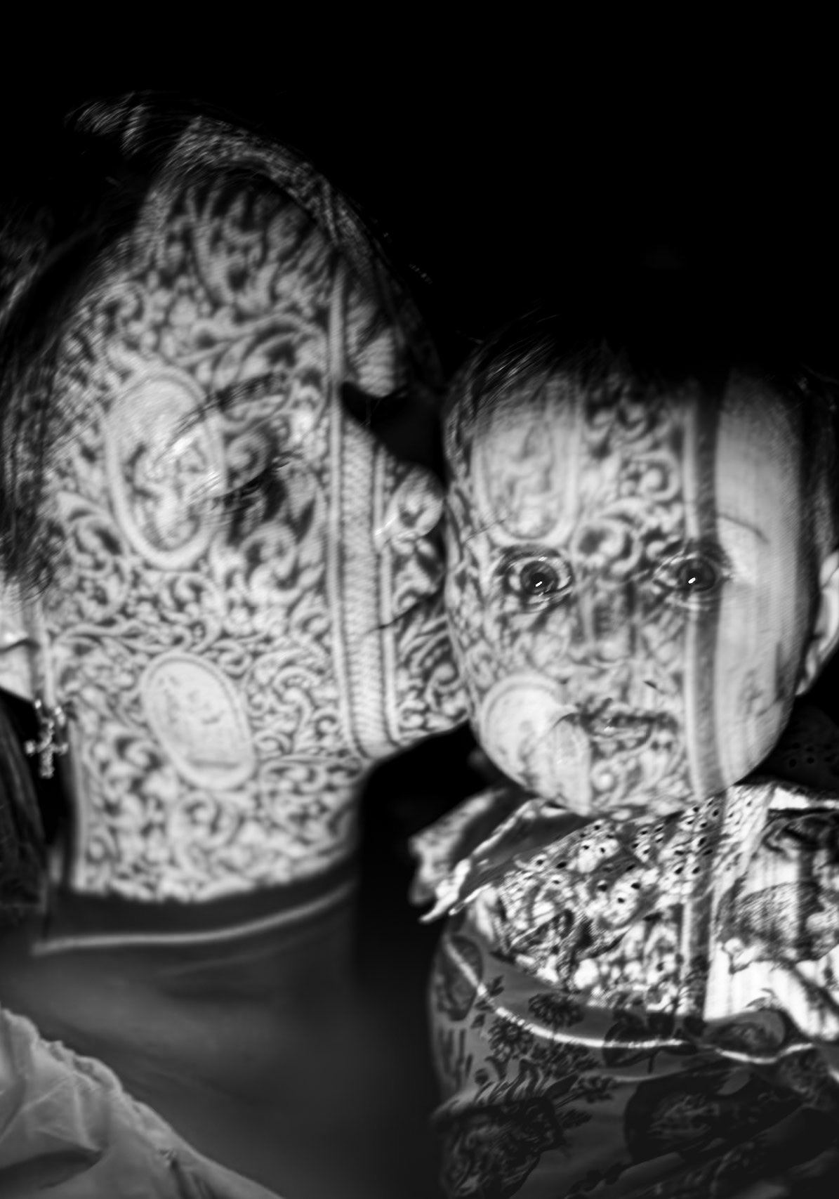 Baby Tereza and her mother. The husband has been fighting in the Ukrainian army since 2014. He now leads a drone unit. He goes on missions every month and manages to get regular leave to return home.