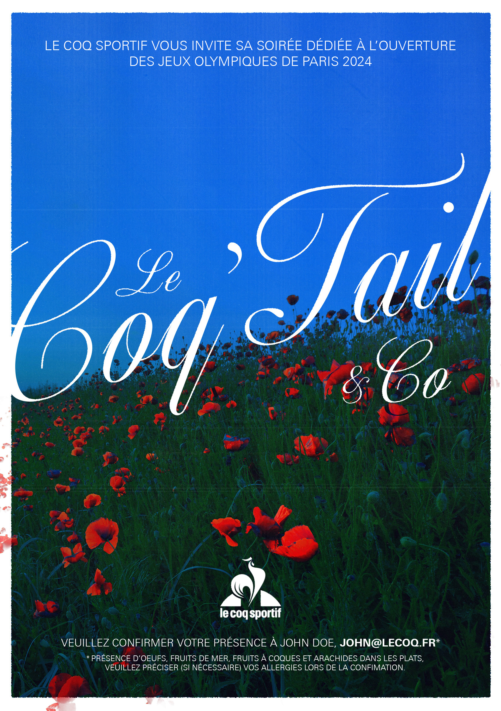 invitation to a event for the opening of the Olympic Games!