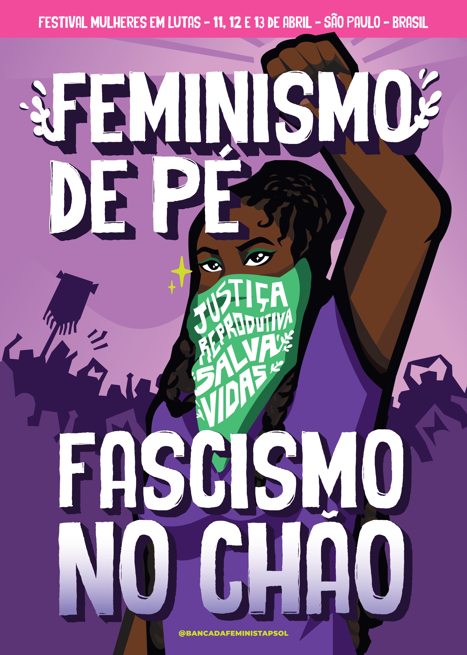 Parte interna do panfleto, pôster ilustrado comemorativo do evento.