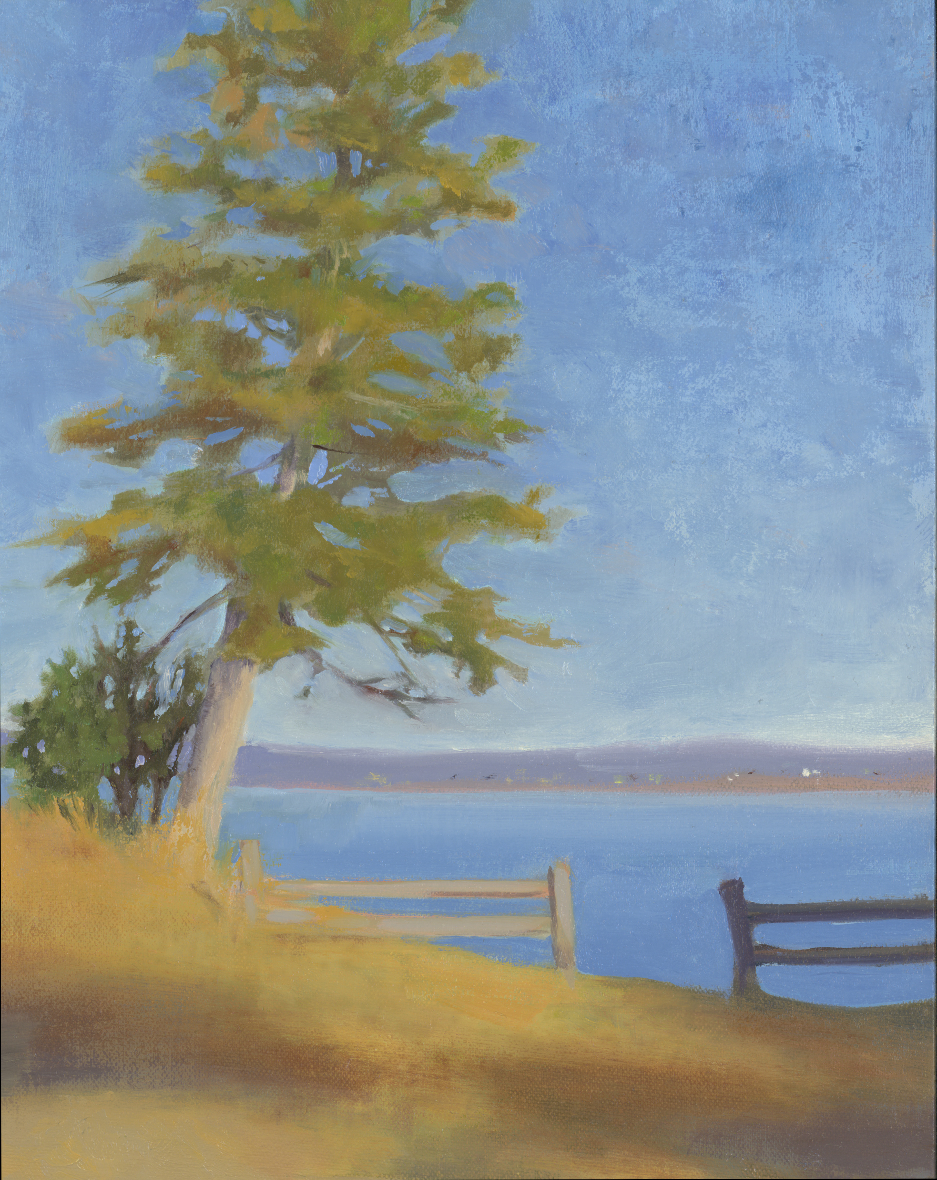 Gumshoes Beach (2025) - Plein Air Painting, Oil on Linen Panel 8x10 