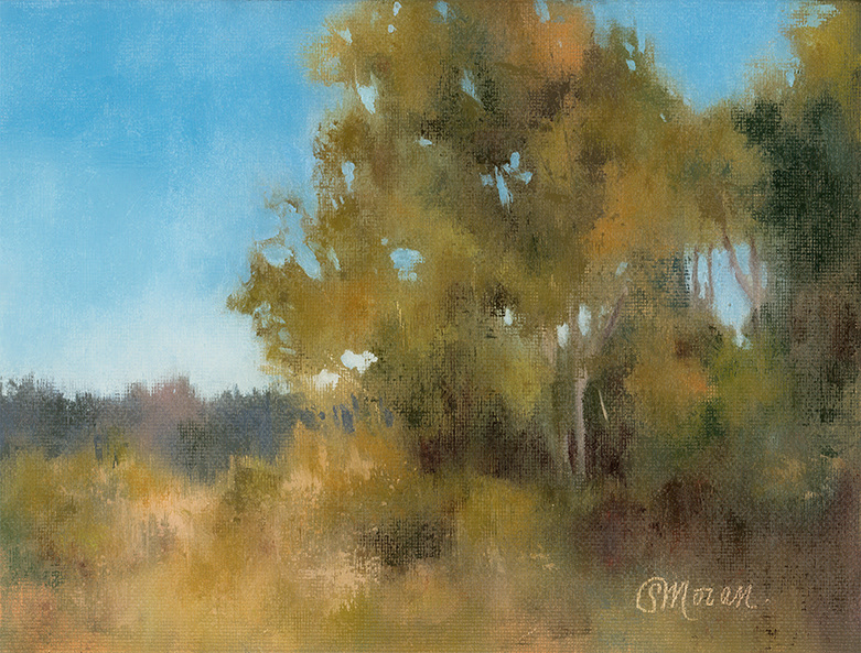 2025 - Cluster of Trees Plein Air Oil on Canvas Panel 6x8