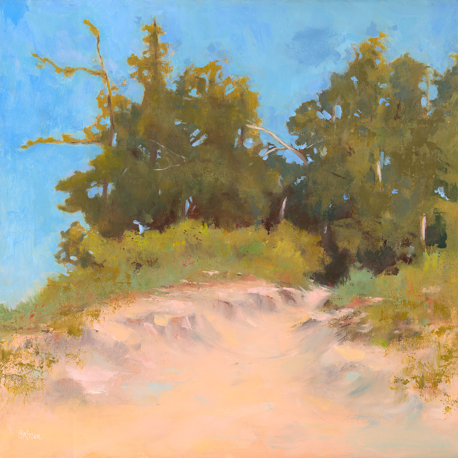2nd Place Petoskey Paint Out 2025 , Crooked Tree Arts Center - Beach Path #3 20x20 Oil on Canvas