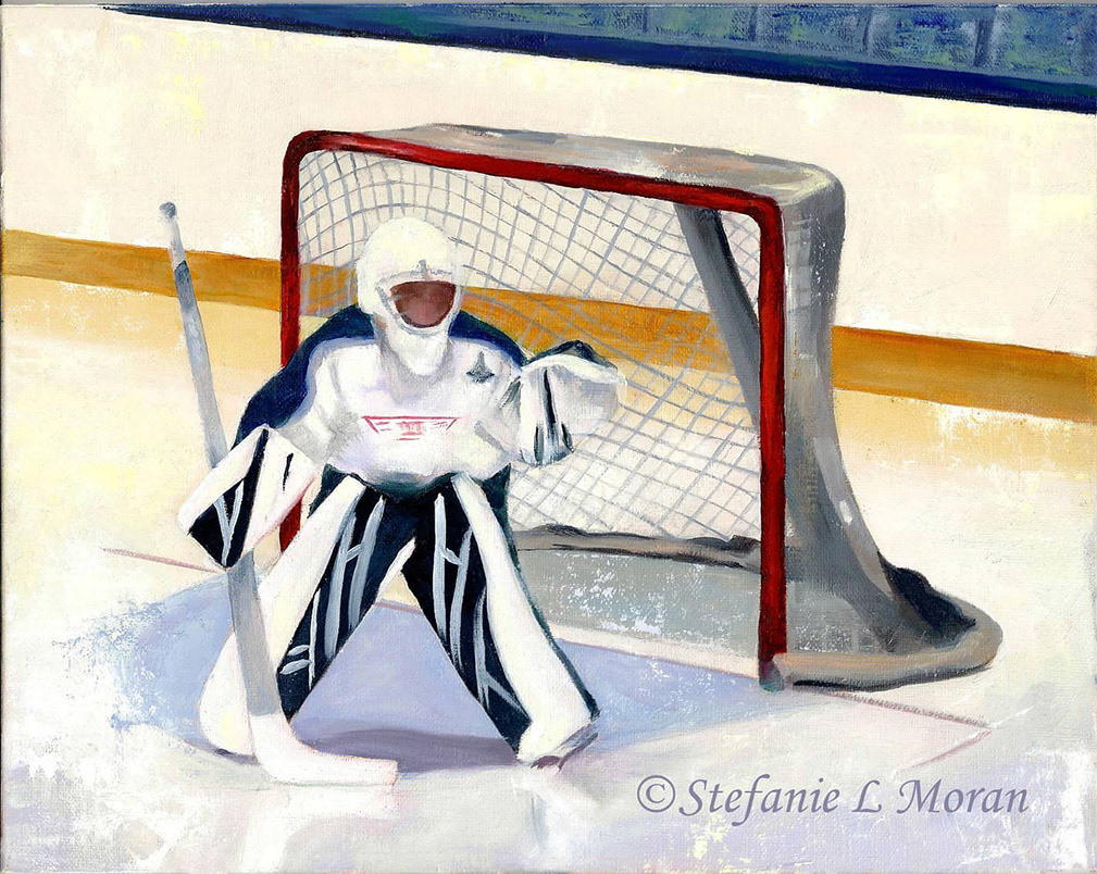 SOLD! 2020 Goalie - 8x10 oil on linen (Commissioned)