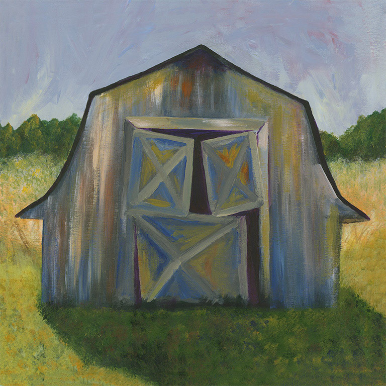 Crooked Barn - 12x12 Acrylic on canvas NFS