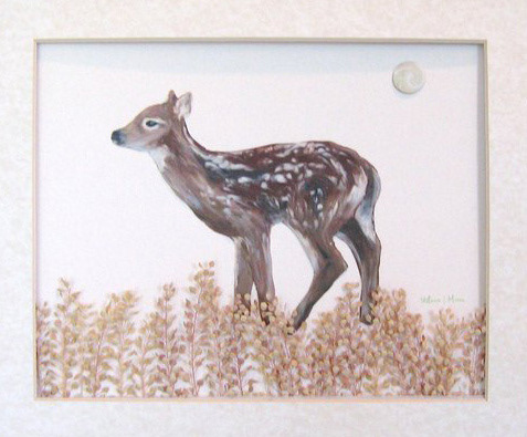 Fawn - 11x14 polymer clay/mixed media SOLD