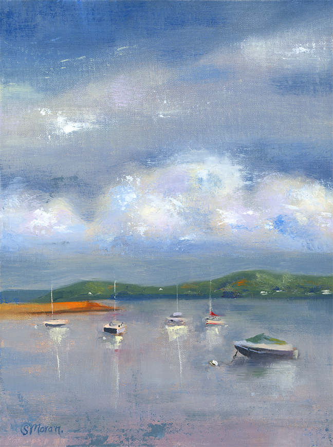 2022 People's Choice Award Marquette Fresh Coast Plein Air Event - Evening Float 9x12 Oil on Linen Panel Available $280