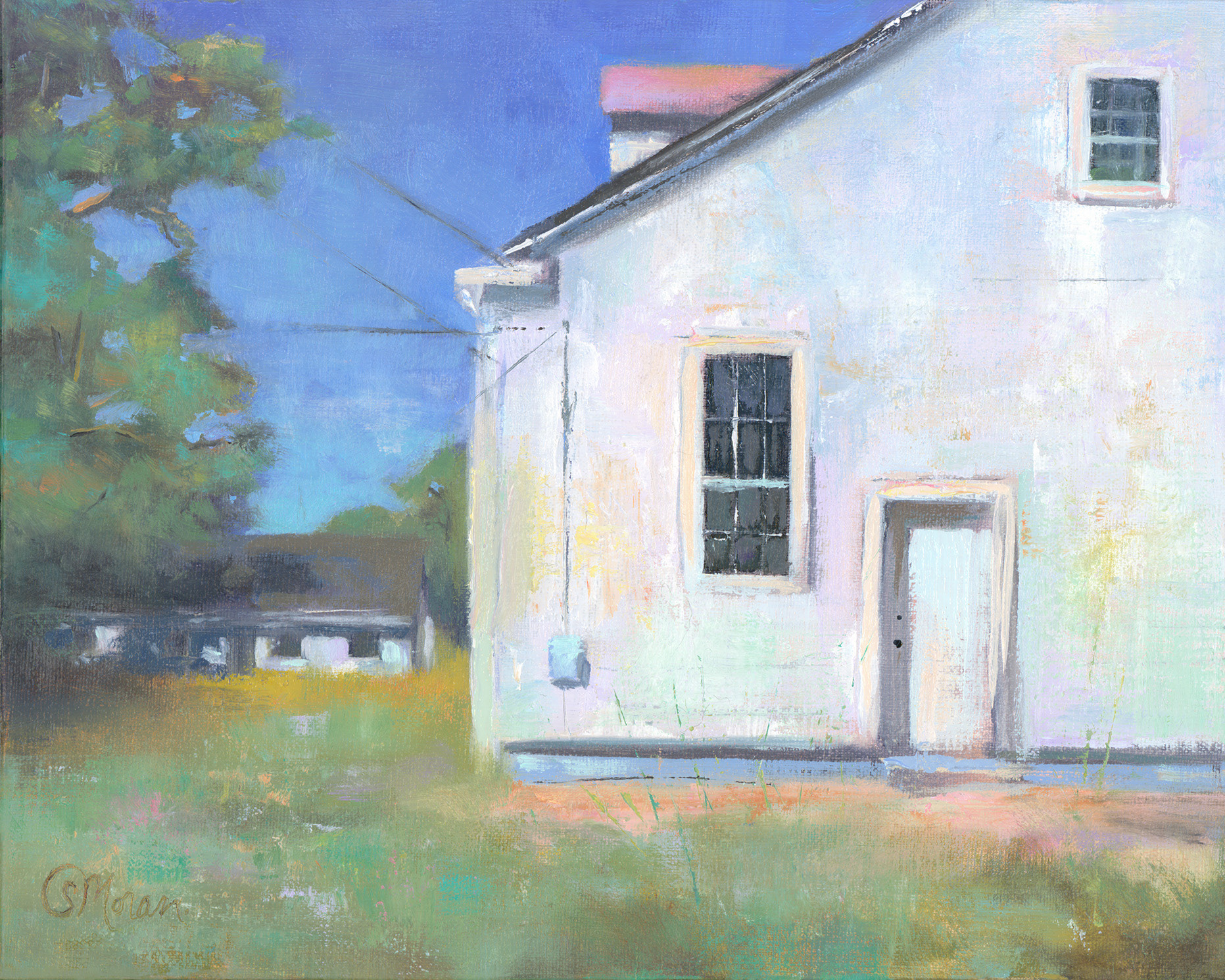 2023 SOLD! 3rd Place Artist Choice Juried Exhibit SAAC - Little White House - 8x10 Oil on Linen Panel