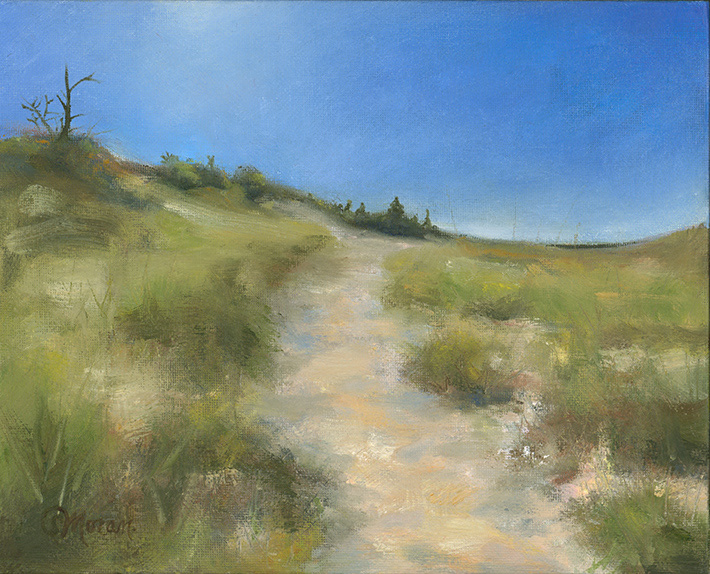 2021 - SOLD! Beach Path Study - Oil on Panel