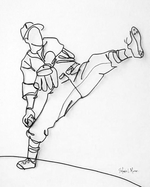 SOLD! Pitcher - 11x14 wire on board