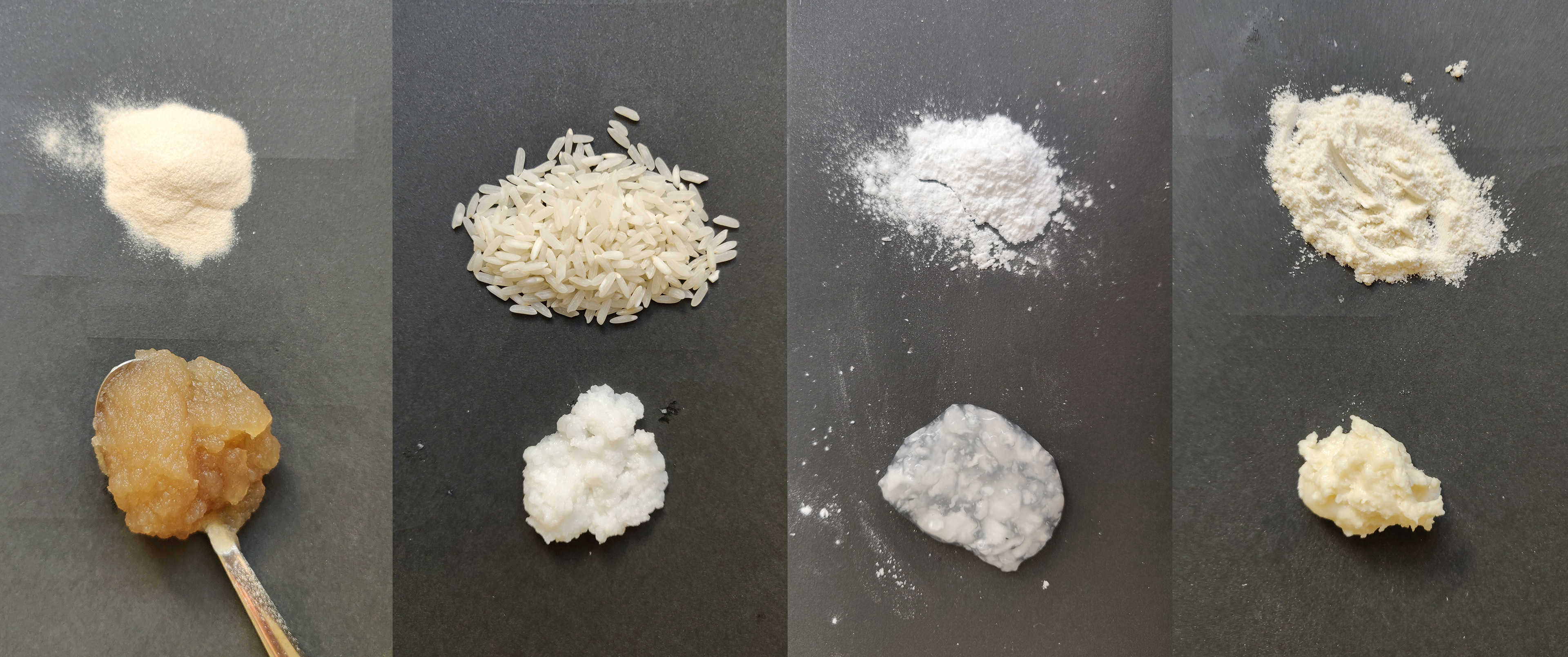 Sealing techniques (agar, rice, starch, flour)
